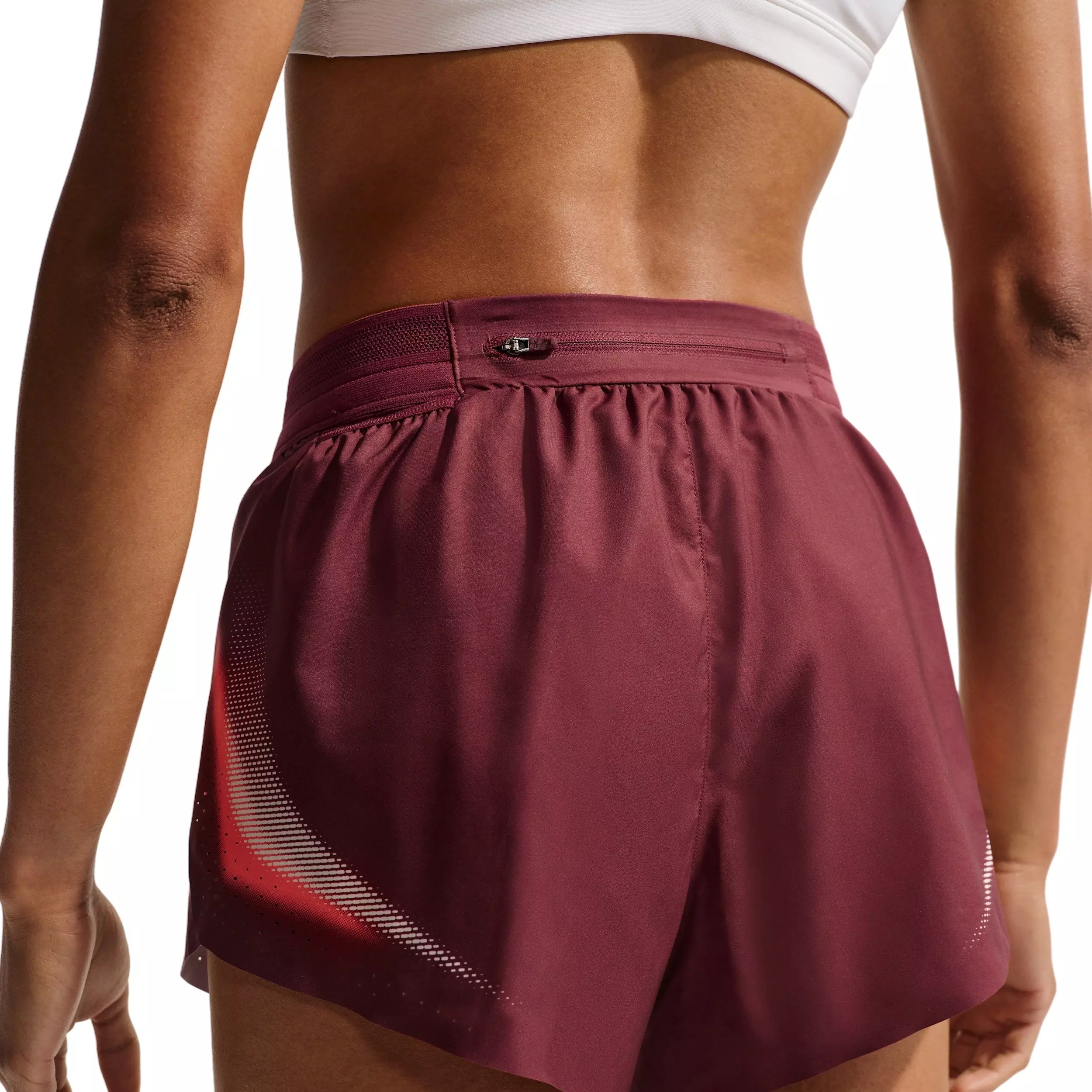 Nike Women's AeroSwift Dri-FIT ADV Brief-Lined 3" Running Shorts - RED/BLACK