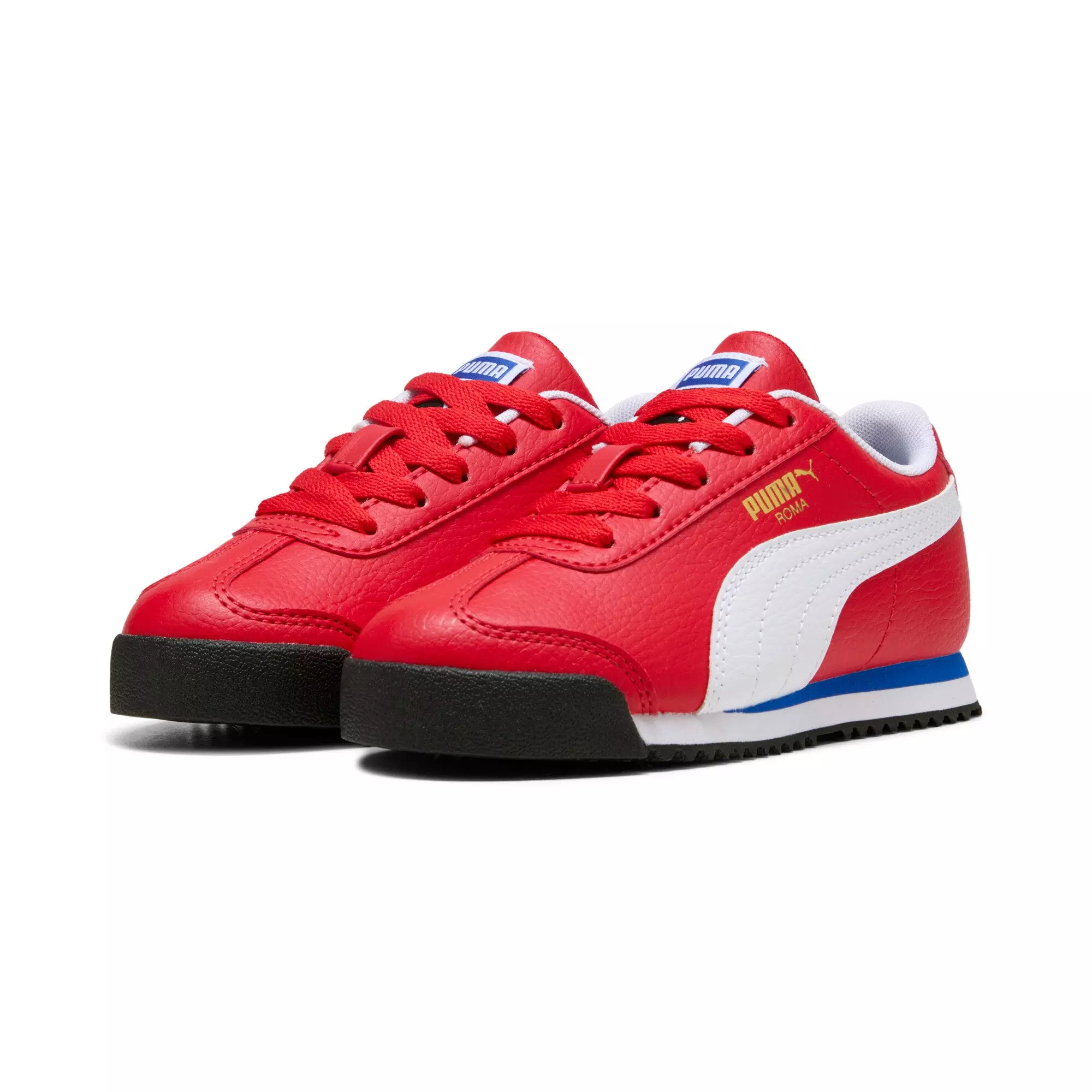 PUMA Roma 24 Standard "For All Time Red/PUMA White" Preschool Boys' Shoe - RED/WHITE