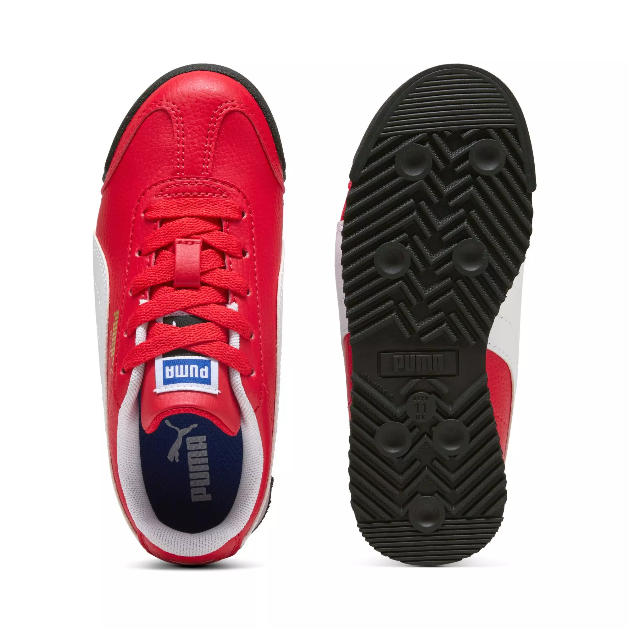 PUMA Roma 24 Standard "For All Time Red/PUMA White" Preschool Boys' Shoe - RED/WHITE