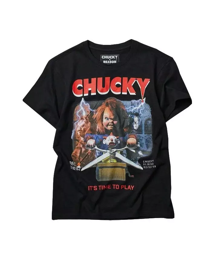 Reason Men's Chucky Wanna Play A Game Short Sleeve Tee - Black - BLACK