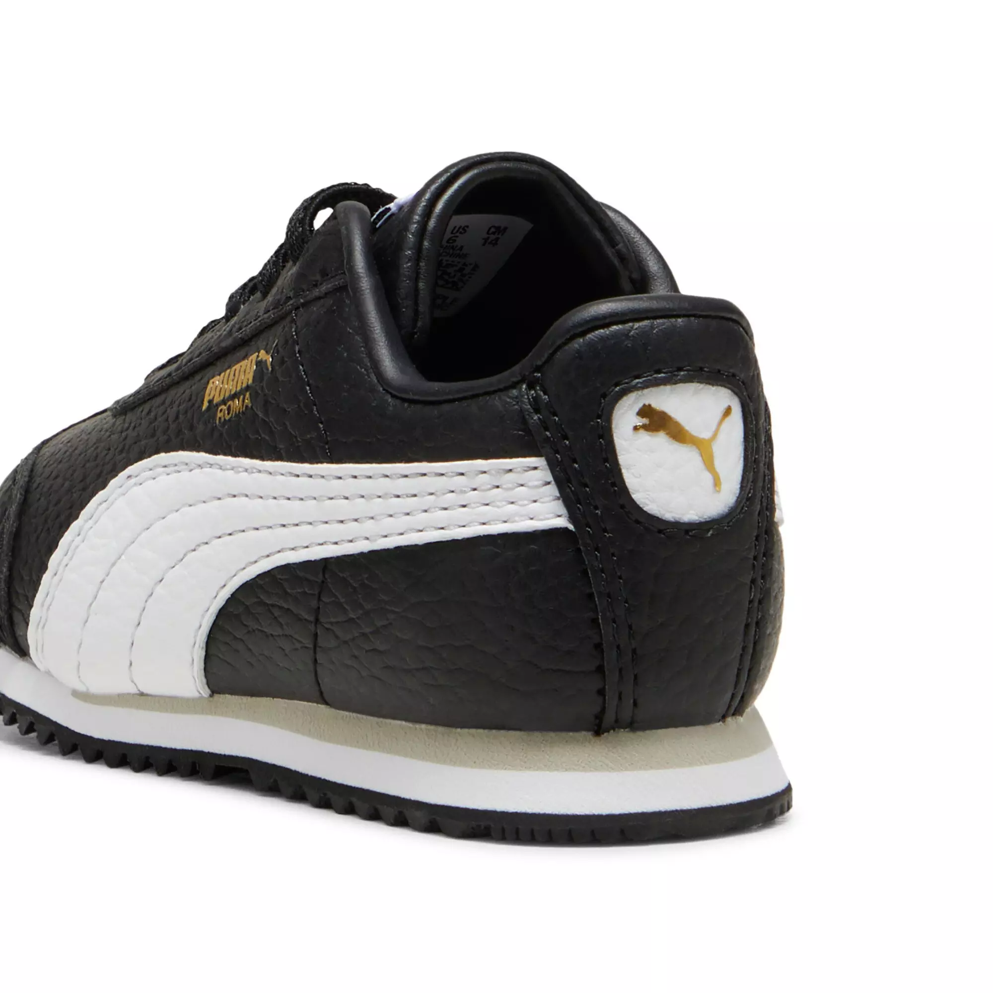 PUMA Roma 24 Standard "PUMA Black/PUMA White" Infant Boys' Shoe - BLACK/WHITE
