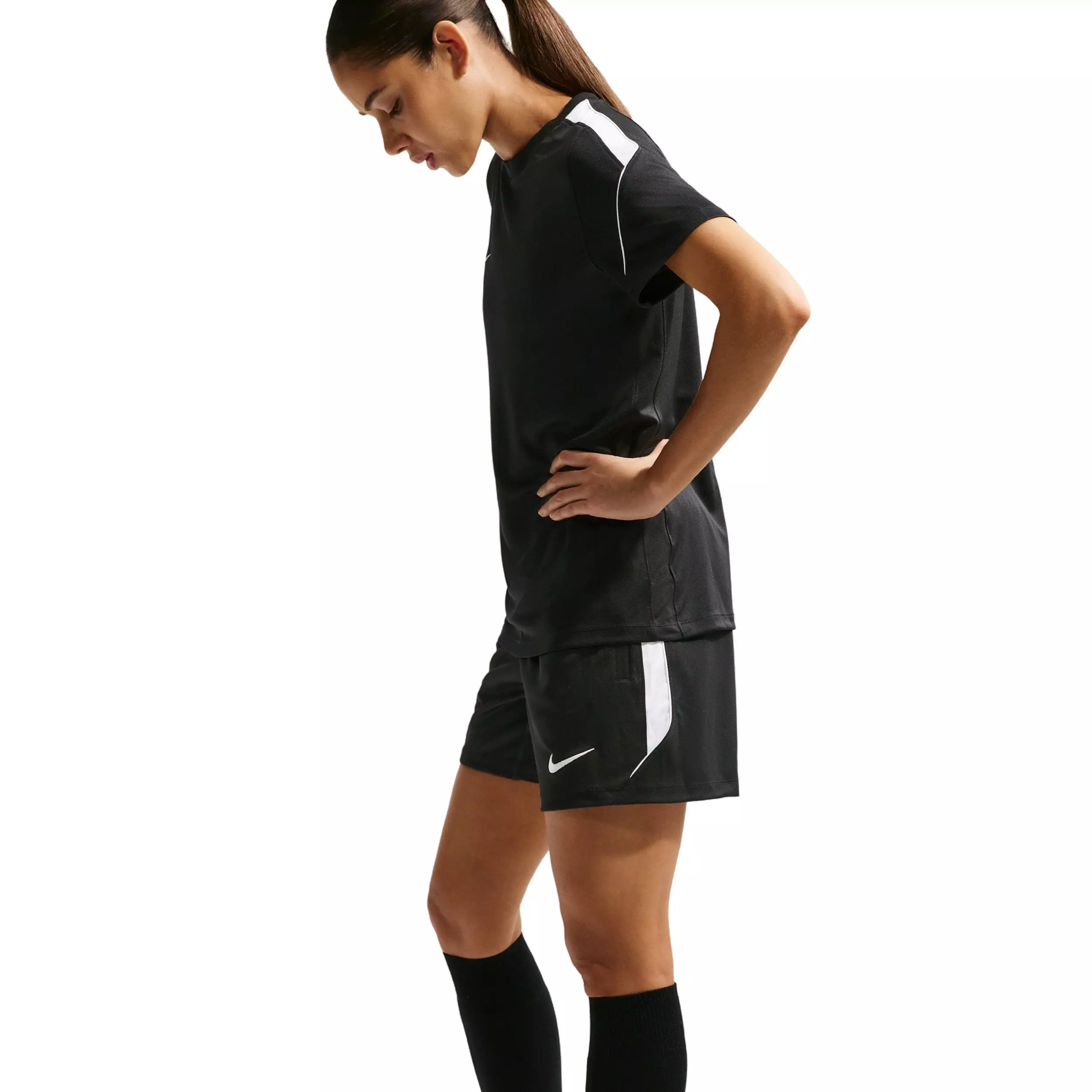 Nike Women's Strike Dri-FIT Soccer Knit Shorts - BLACK/WHITE