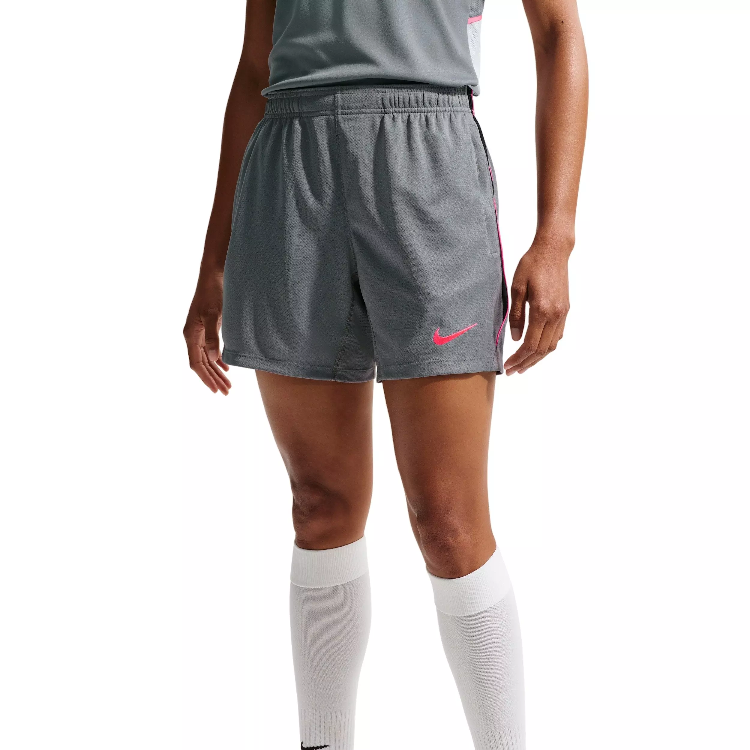 Nike Women's Strike Dri-FIT Soccer Knit Shorts - GREY/BLACK