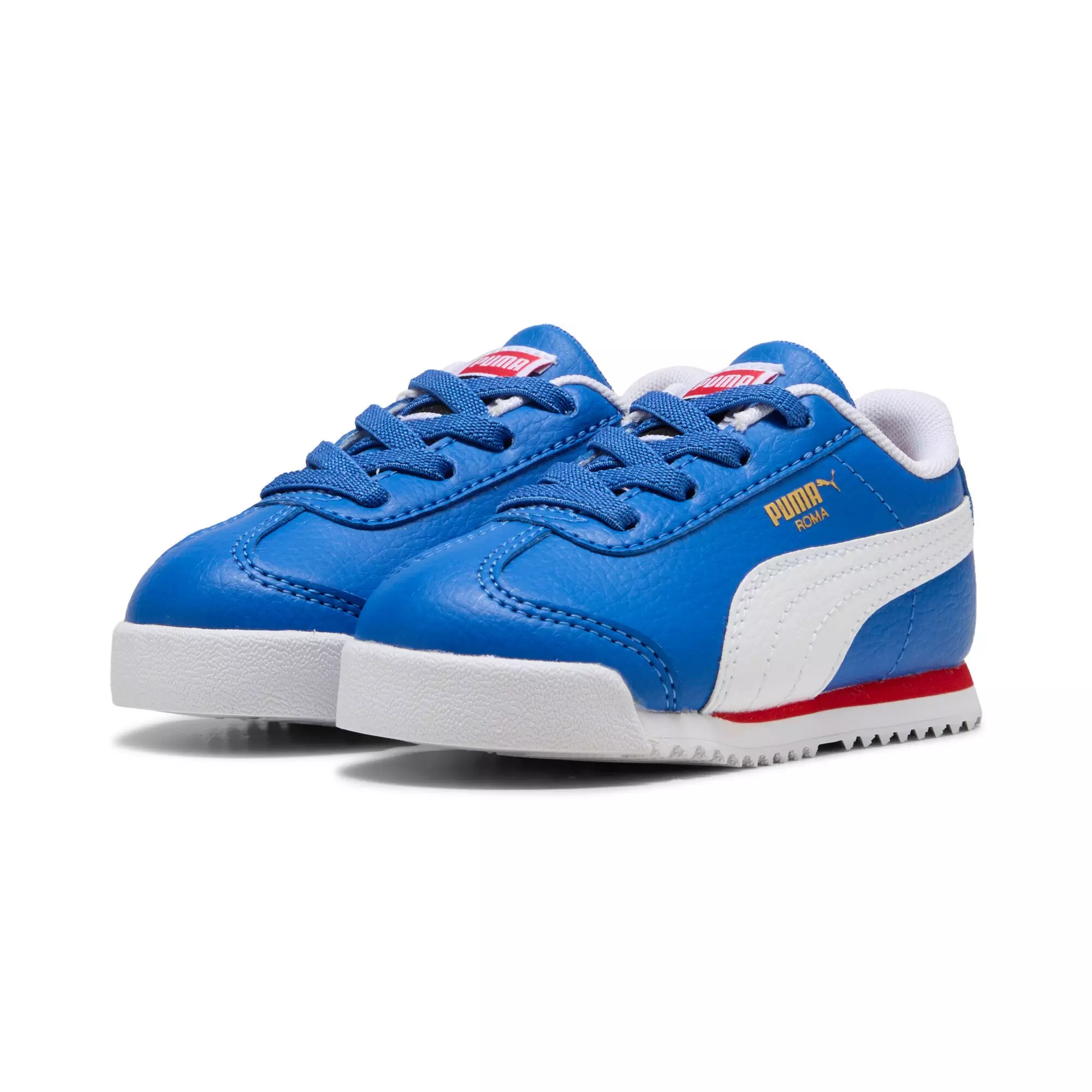 PUMA Roma 24 Standard "Mountain Blue/PUMA White" Infant Boys' Shoe - BLUE/WHITE