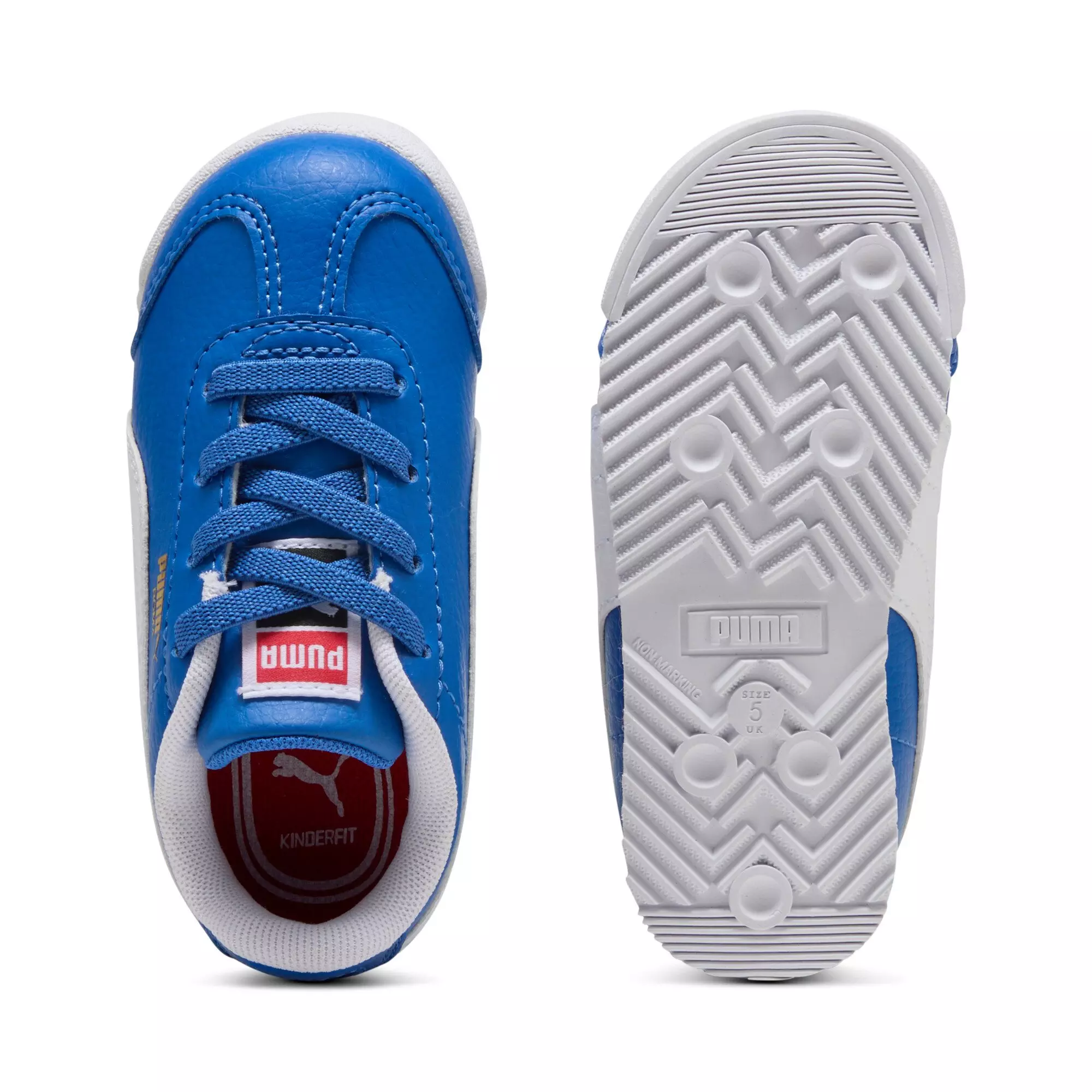 PUMA Roma 24 Standard "Mountain Blue/PUMA White" Infant Boys' Shoe - BLUE/WHITE