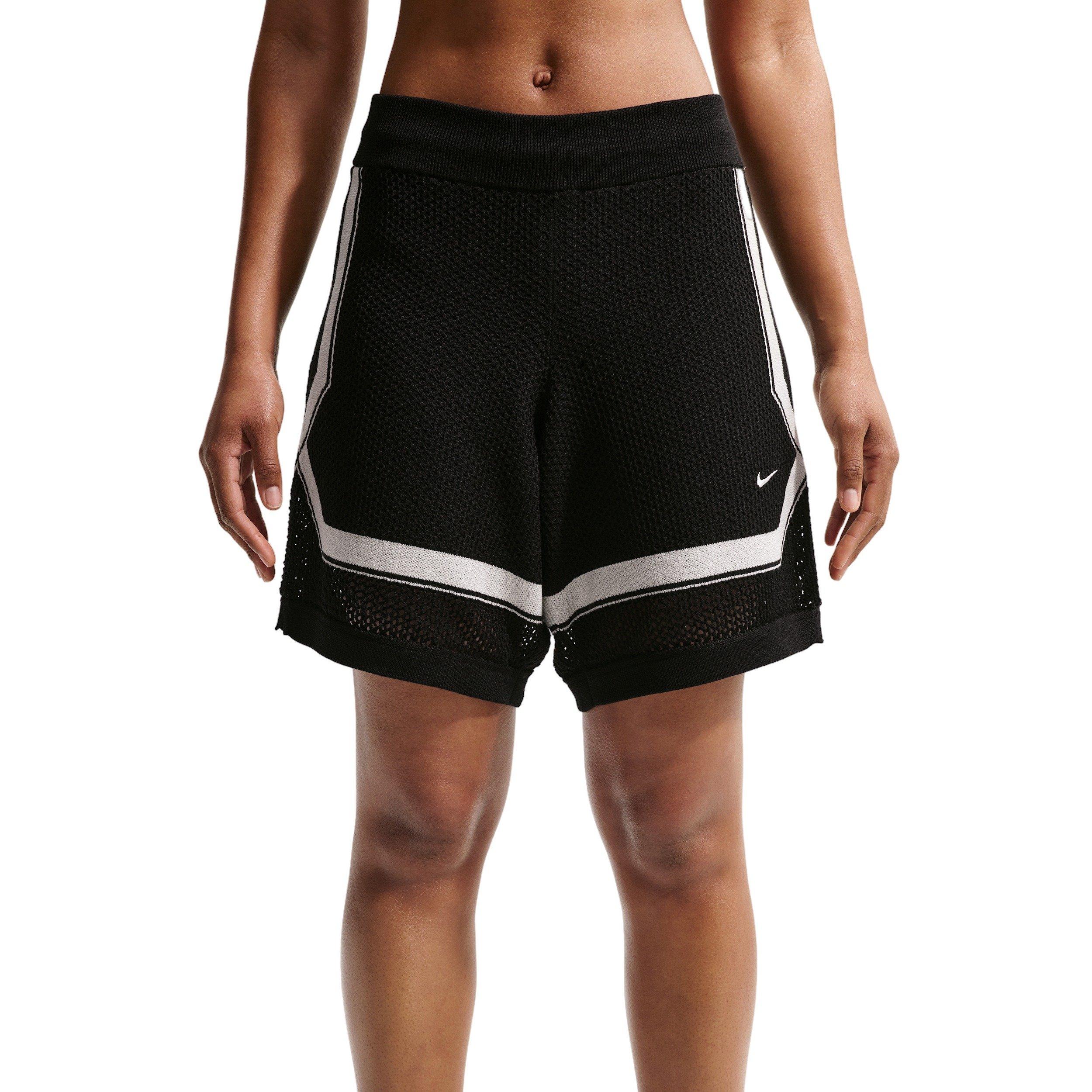 Nike Women's Sportswear Chill OP Knit Shorts - BLACK/OFF-WHITE Thumbnail View 3