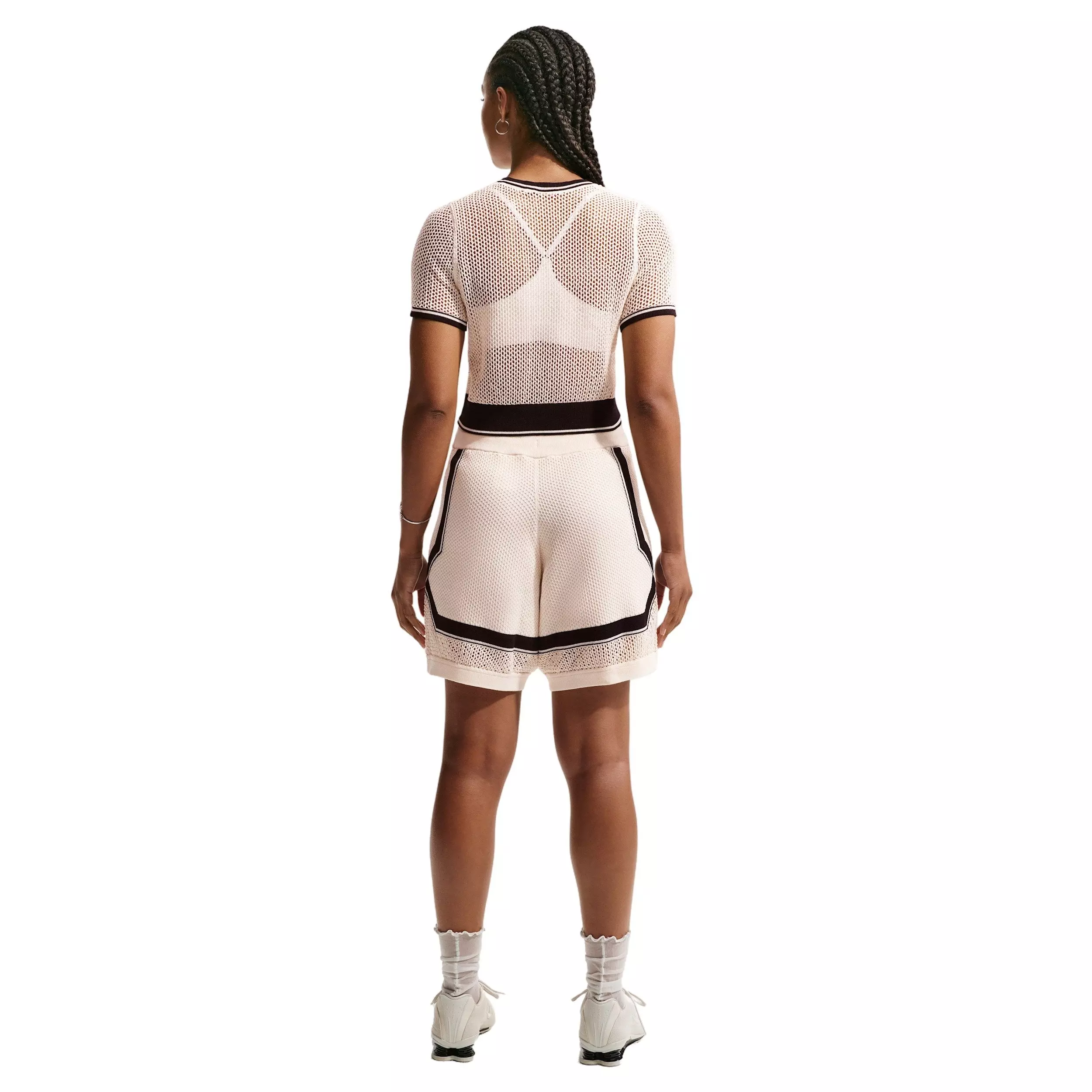 Nike Women's Sportswear Chill OP Knit Shorts - OFF-WHITE/BLACK