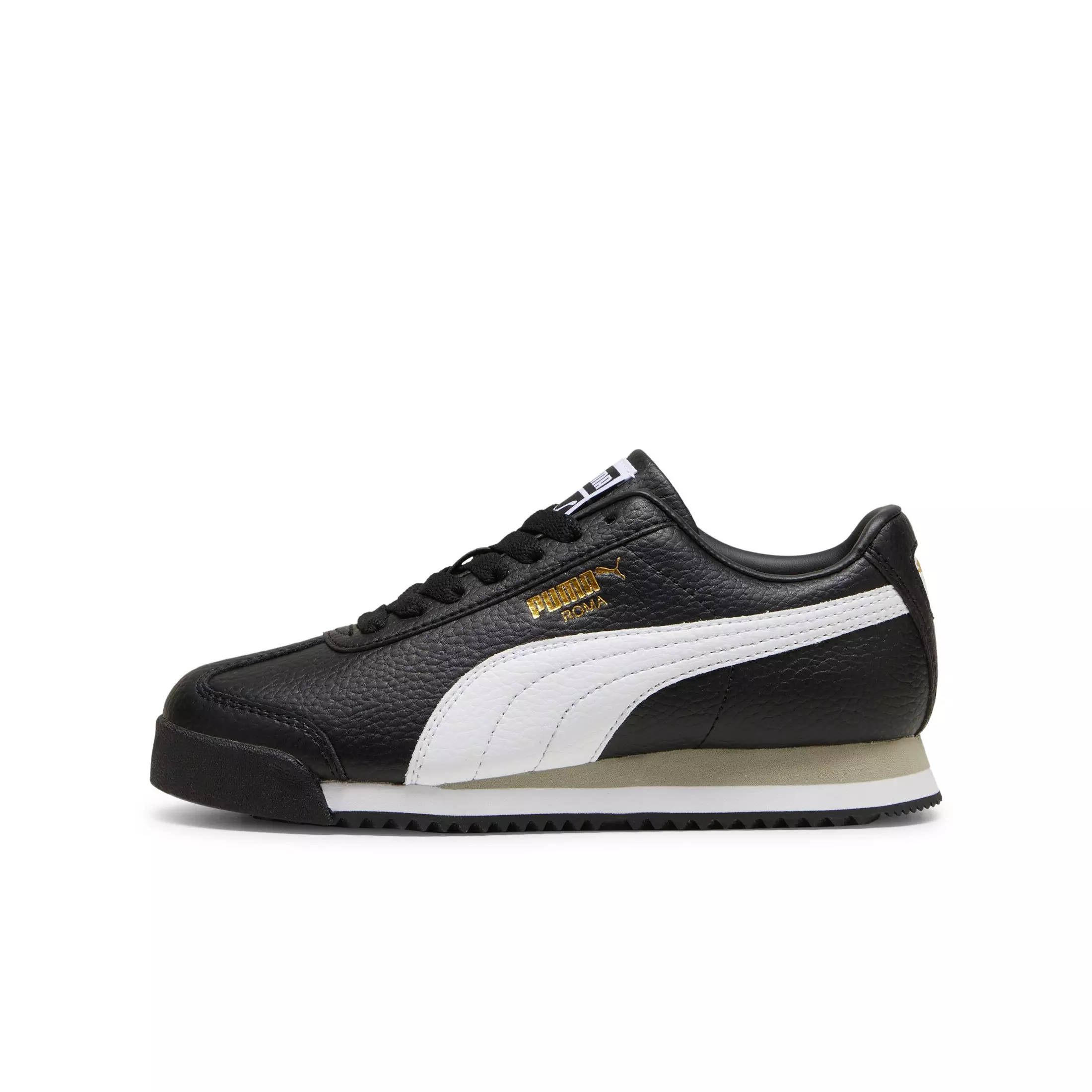 PUMA Roma 24 Standard "PUMA Black/PUMA White" Grade School Boys' Shoe - BLACK/WHITE