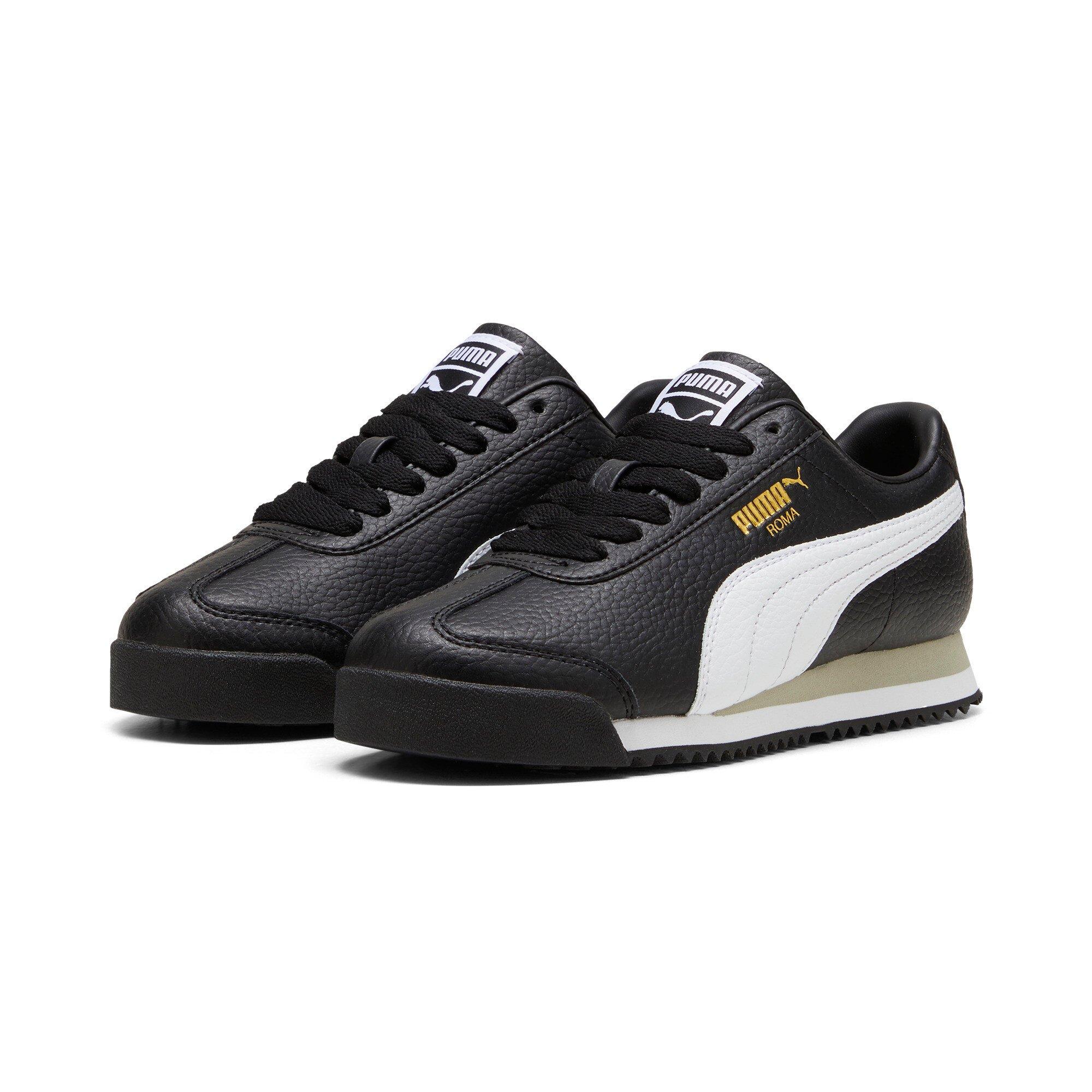 PUMA Roma 24 Standard Grade School Boys' "PUMA Black/PUMA White" Shoe