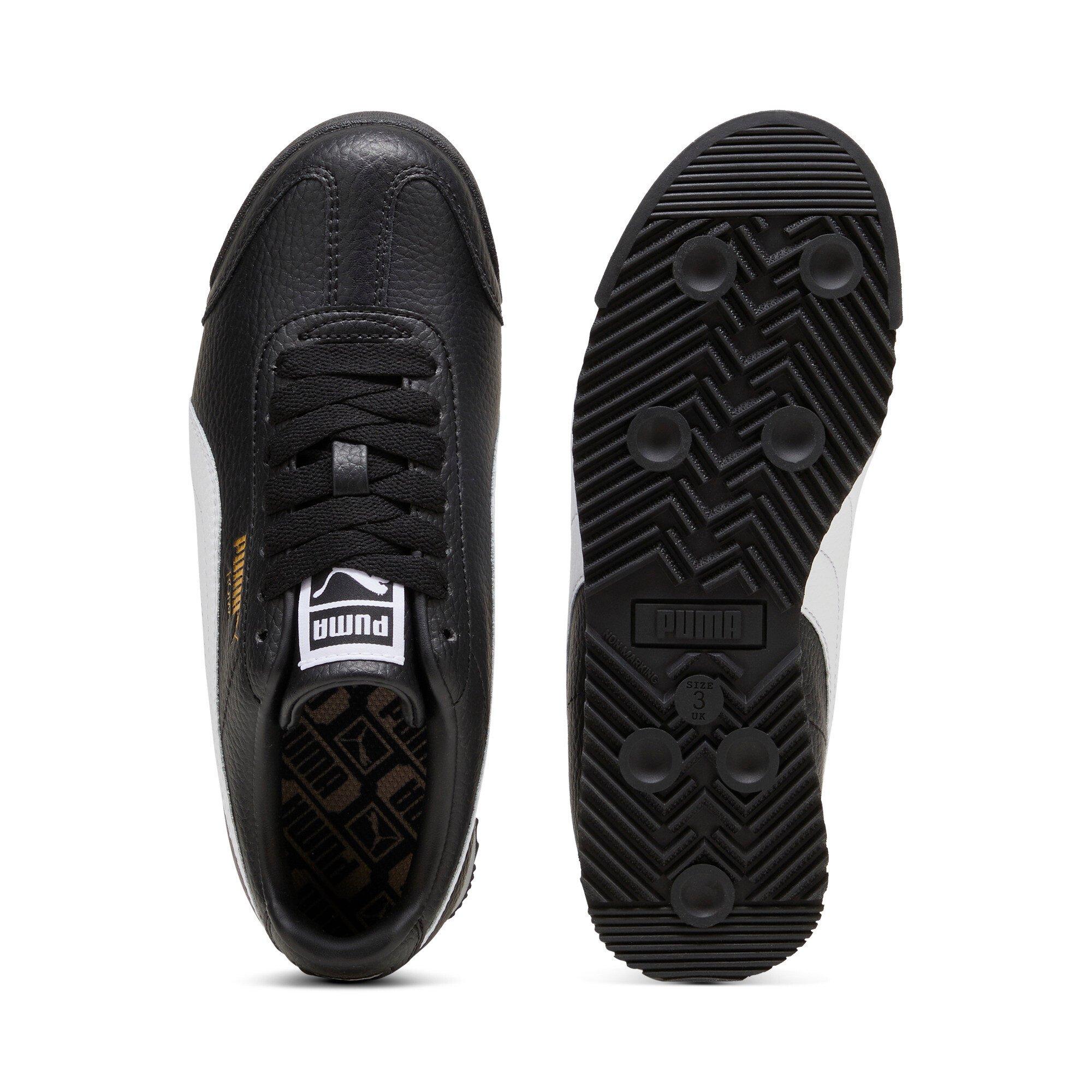 PUMA Roma 24 Standard Grade School Boys' "PUMA Black/PUMA White" Shoe