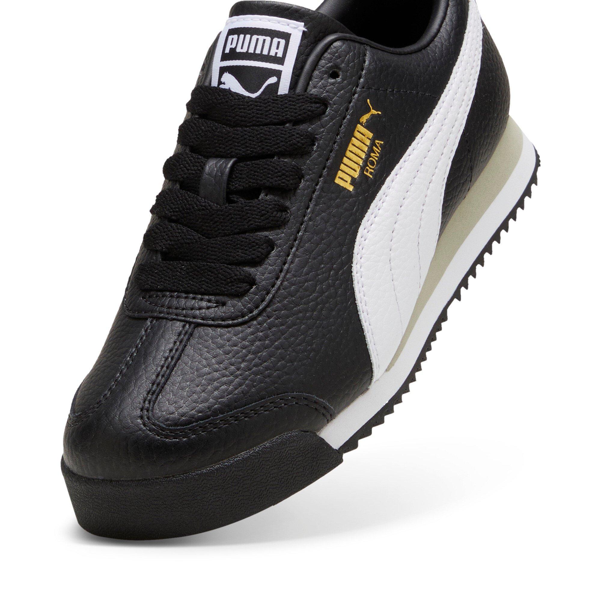 PUMA Roma 24 Standard Grade School Boys' "PUMA Black/PUMA White" Shoe