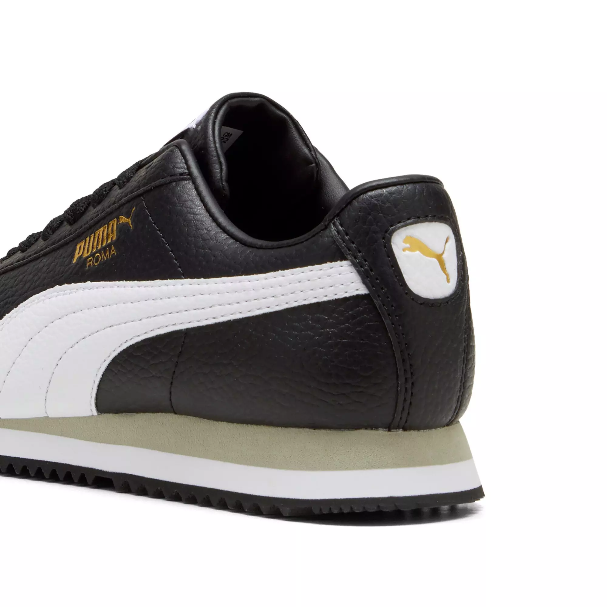 PUMA Roma 24 Standard "PUMA Black/PUMA White" Grade School Boys' Shoe - BLACK/WHITE