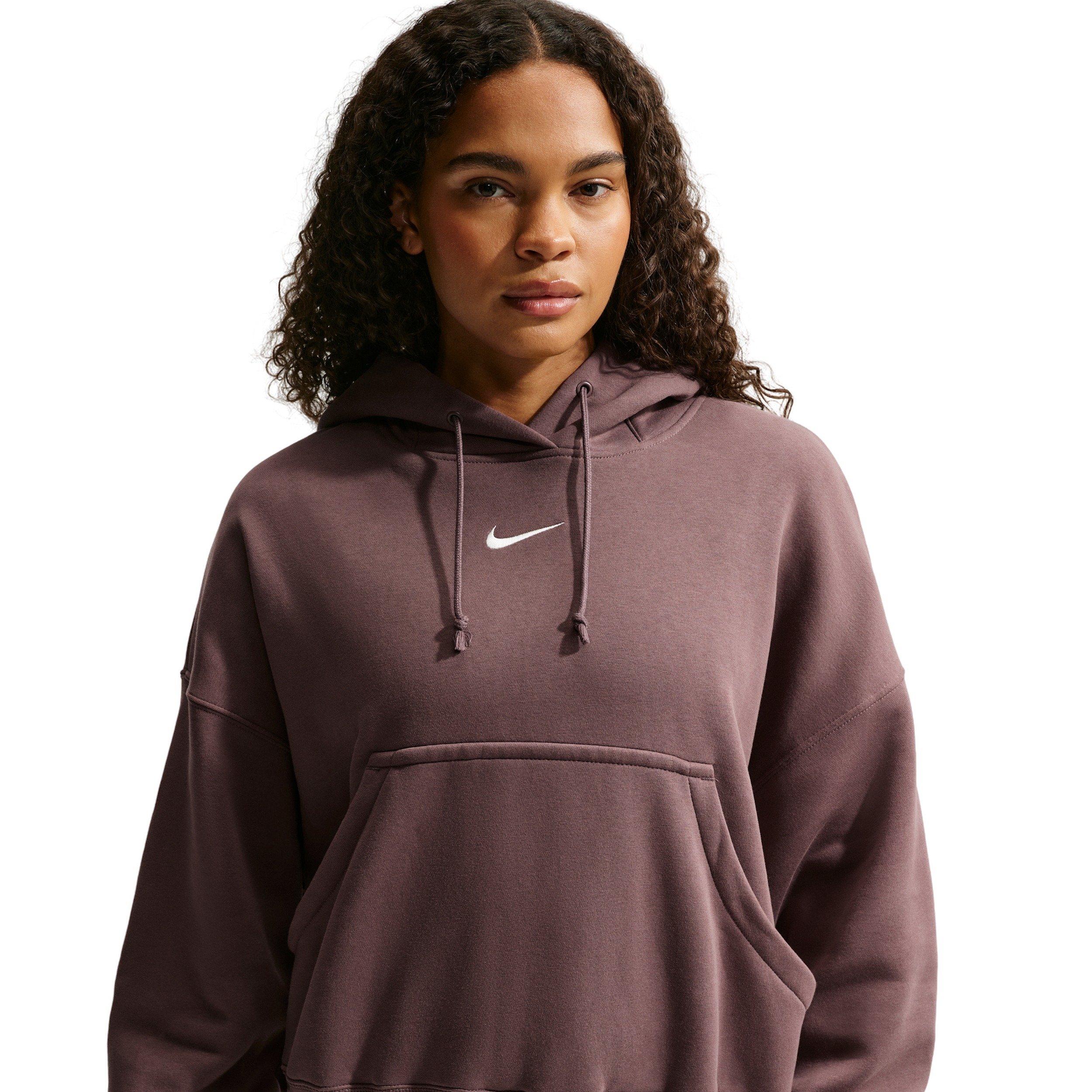 Nike Women's Sportswear Phoenix Fleece Mid-Rise 4" Shorts - PURPLE Thumbnail View 3