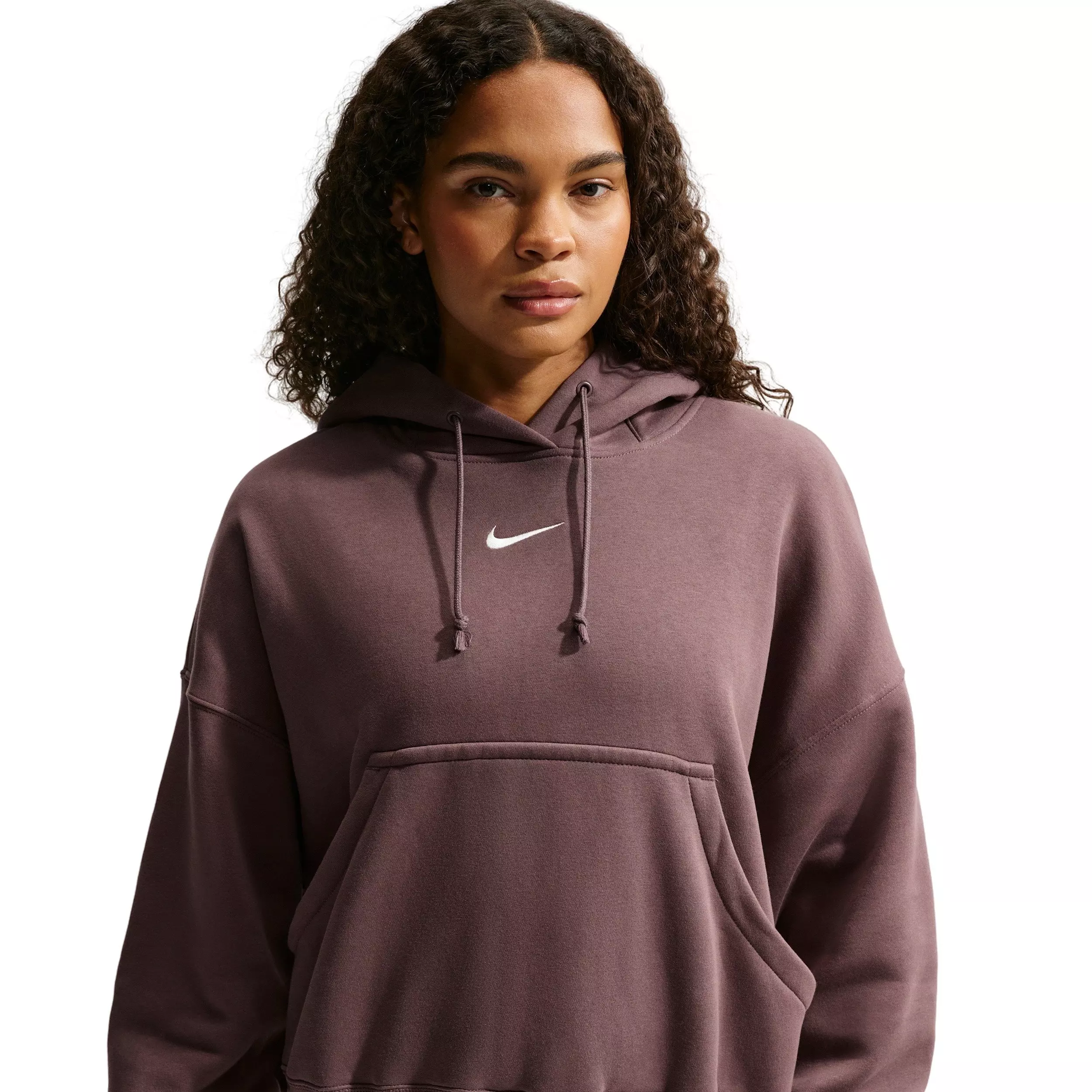 Nike Women's Sportswear Phoenix Fleece Mid-Rise 4" Shorts - PURPLE