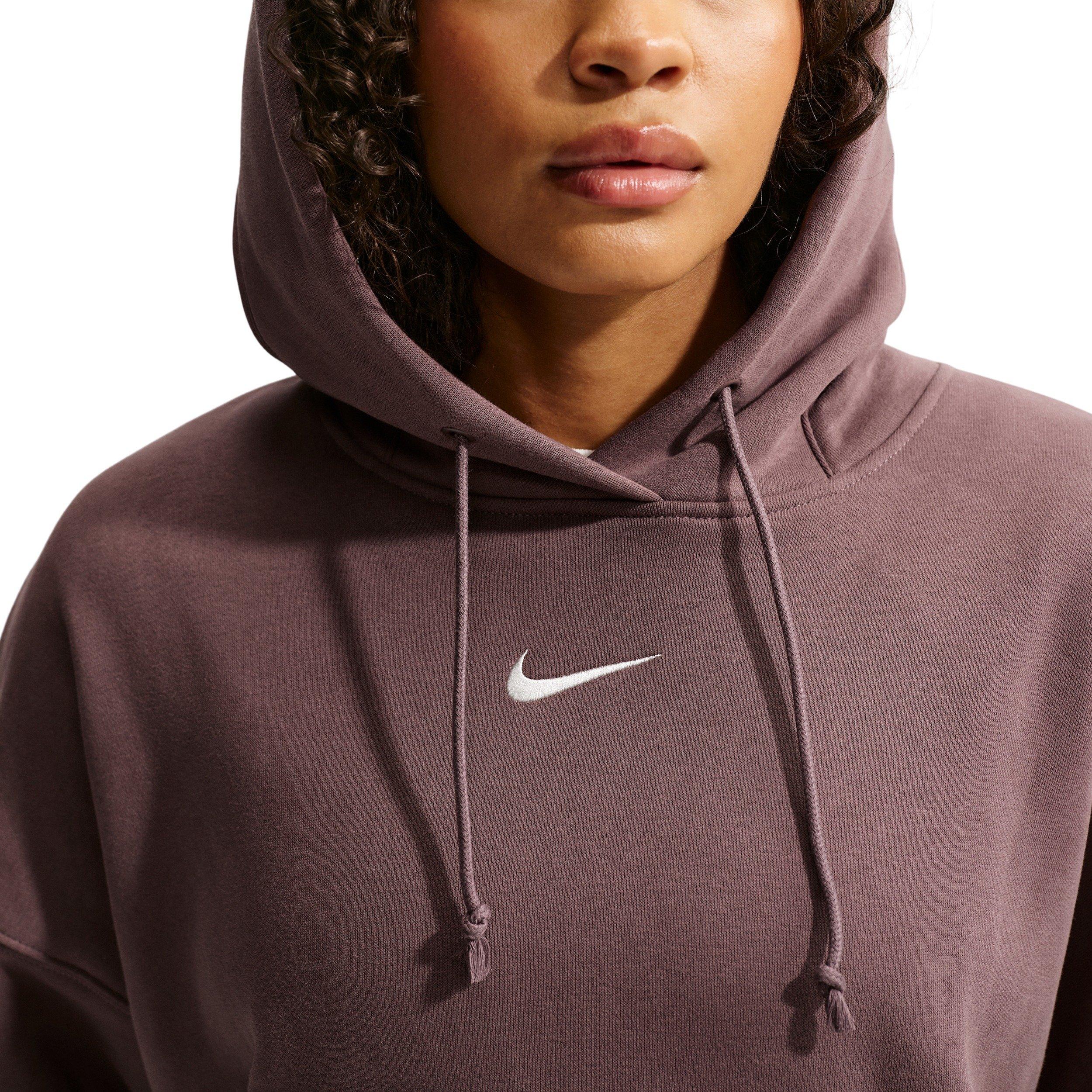 Nike Women's Sportswear Phoenix Fleece Mid-Rise 4" Shorts - PURPLE Thumbnail View 5