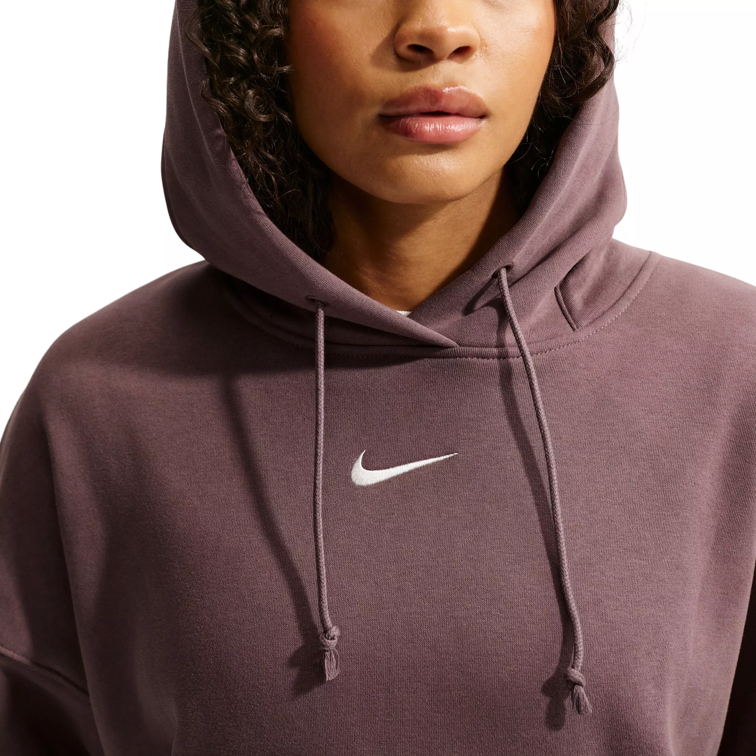 Nike Women's Sportswear Phoenix Fleece Mid-Rise 4" Shorts - PURPLE
