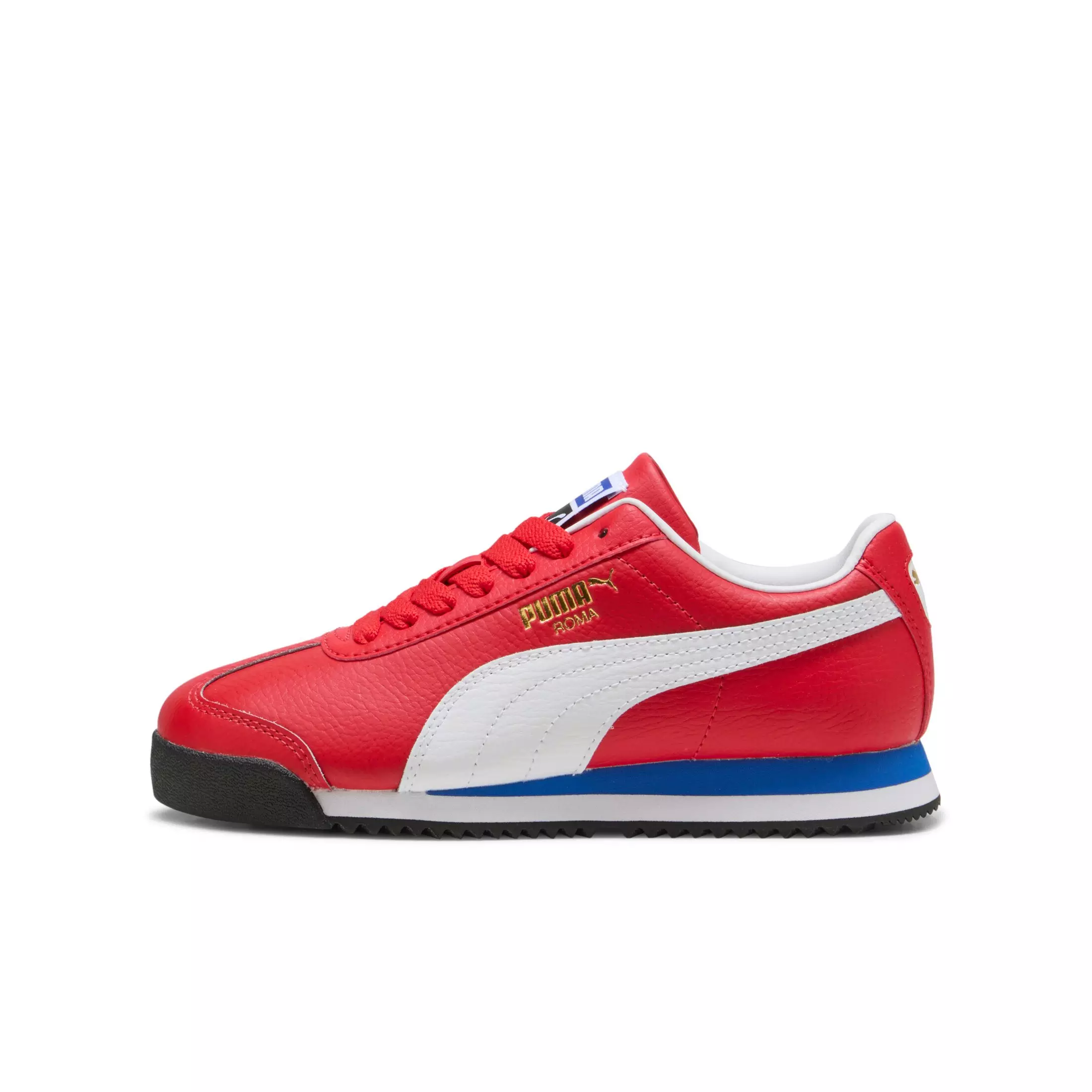 PUMA Roma 24 Standard "For All Time Red/PUMA White" Grade School Boys' Shoe - RED/WHITE