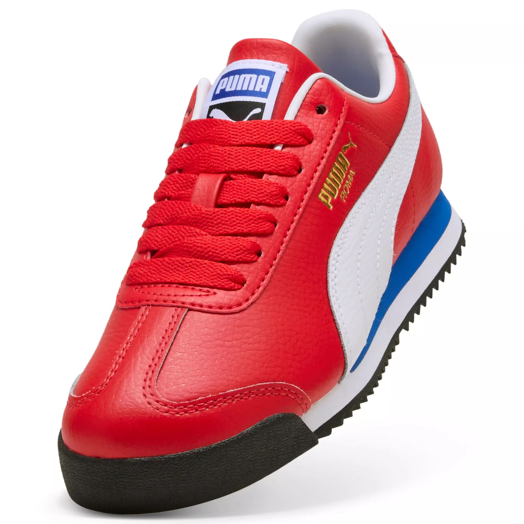 PUMA Roma 24 Standard "For All Time Red/PUMA White" Grade School Boys' Shoe - RED/WHITE