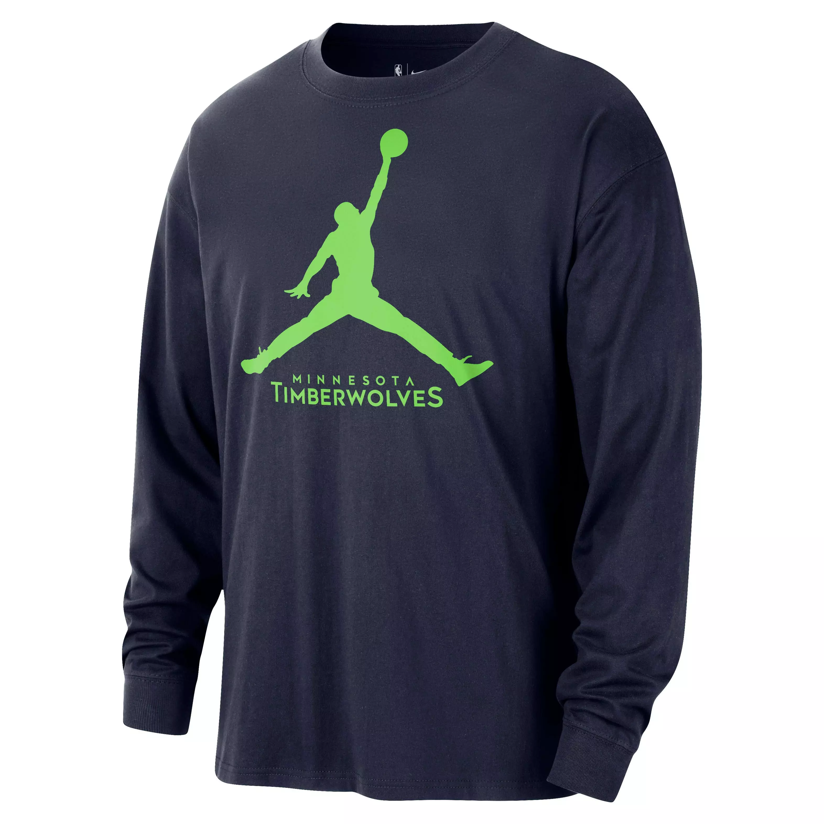 Jordan Men's Minnesota Timberwolves Essential NBA Long-Sleeve T-Shirt - Navy - NAVY