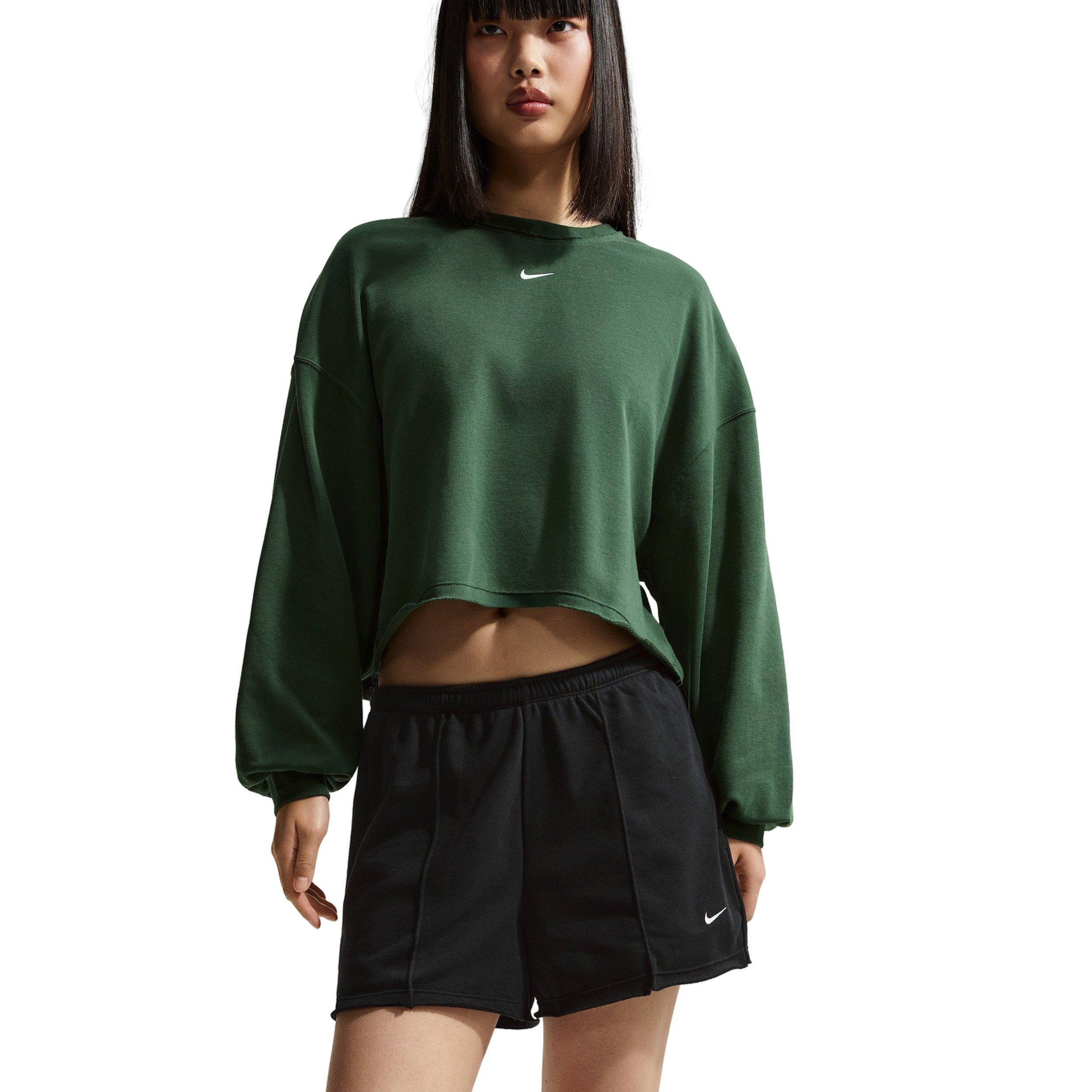 Nike Women's Sportswear Chill Terry Mid-Rise French Terry Shorts - BLACK Thumbnail View 3