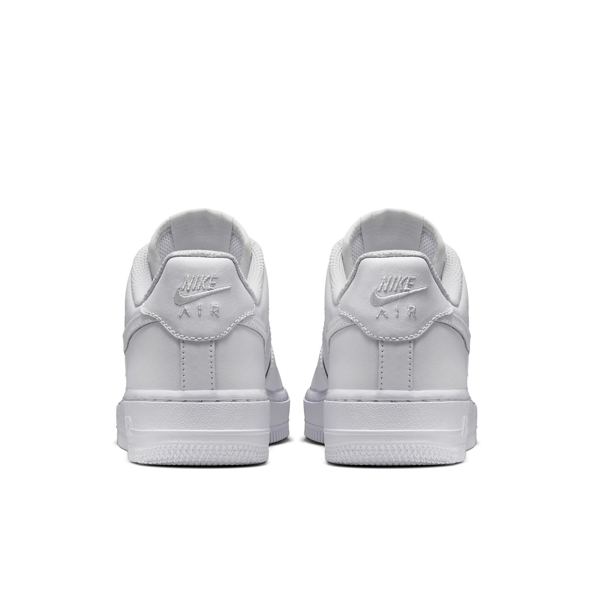 Nike Air Force 1 Low Grade School "White" Kids' Casual Shoe - WHITE Thumbnail View 5