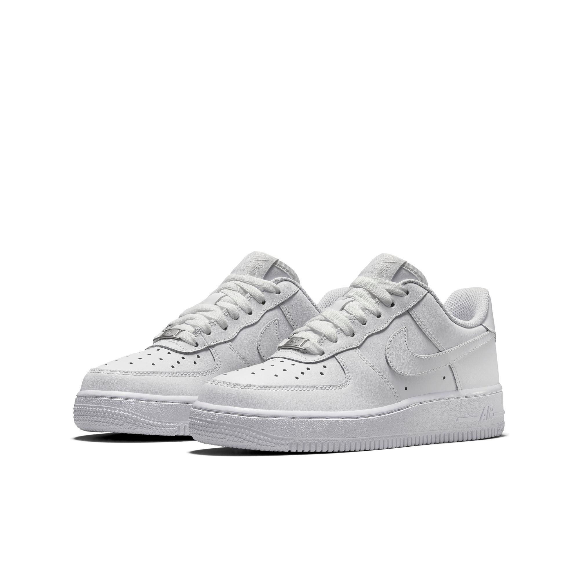 Nike Air Force 1 Low Grade School "White" Kids' Casual Shoe - WHITE Thumbnail View 3