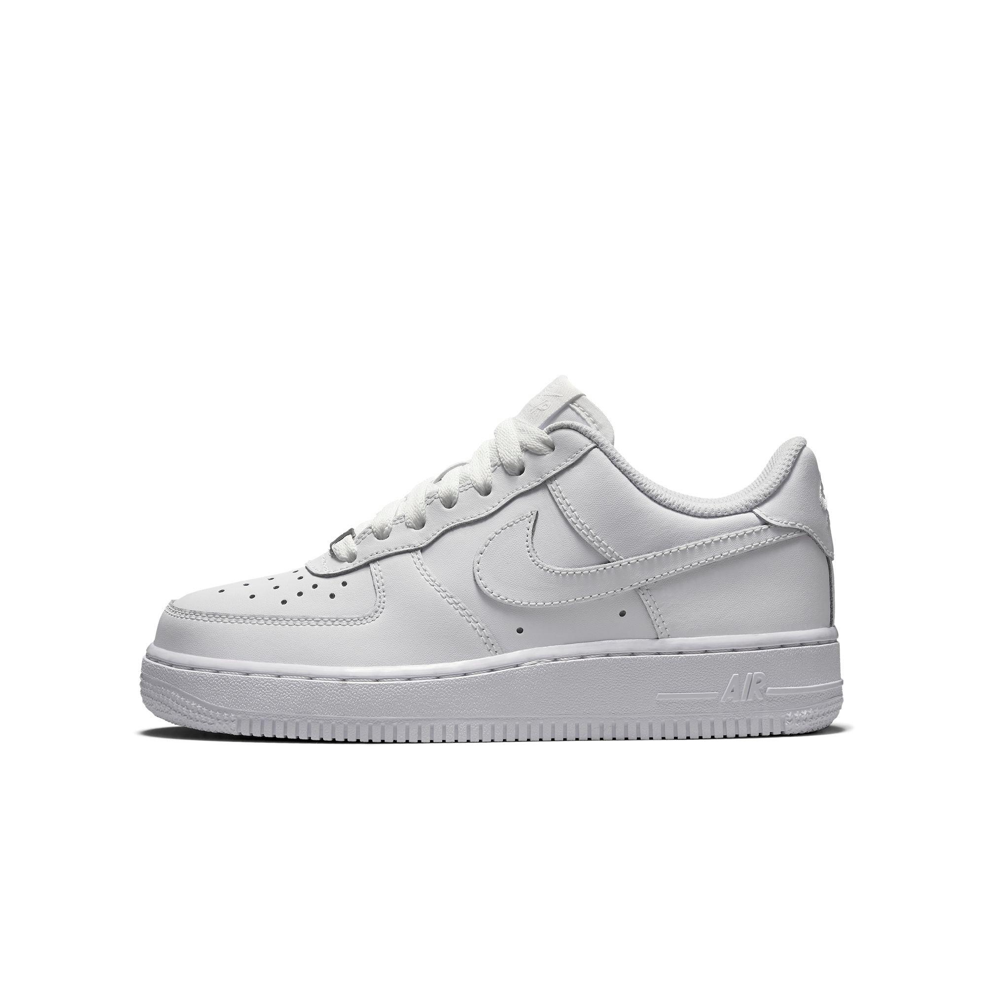 Nike Air Force 1 Low Grade School "White" Kids' Casual Shoe - WHITE Thumbnail View 2