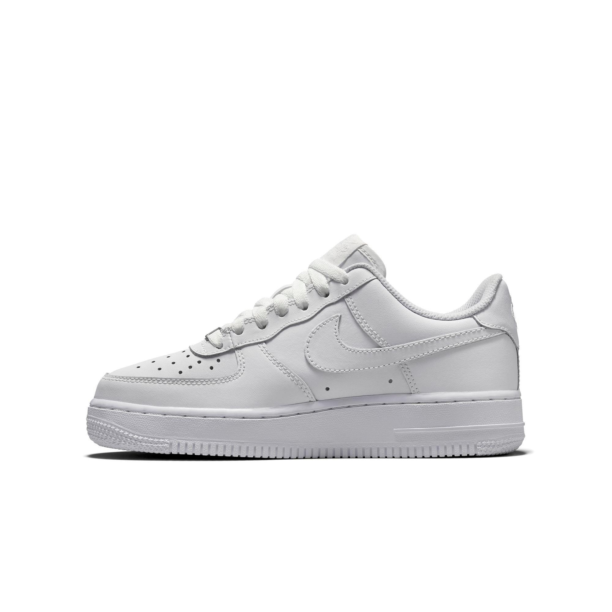 Nike Air Force 1 Low Grade School "White" Kids' Casual Shoe - WHITE Thumbnail View 6