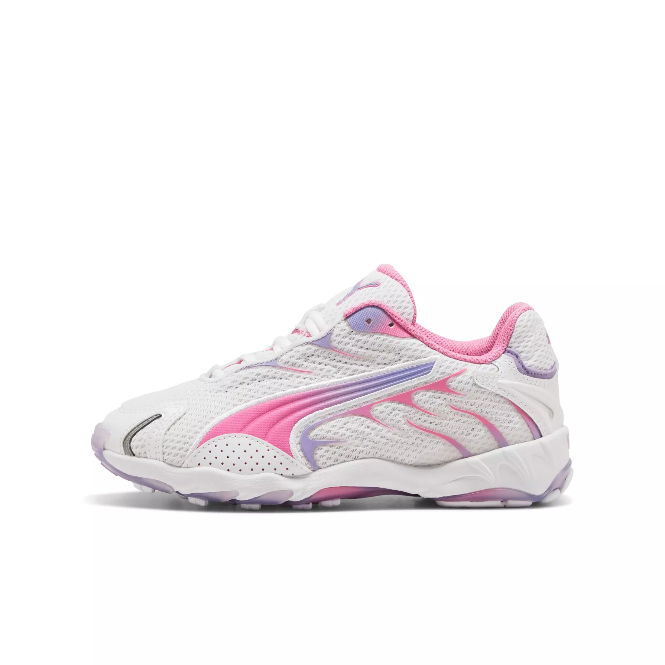 PUMA Inhale "PUMA White/Posie Pink" Grade School Girls' Shoe - WHITE/PINK