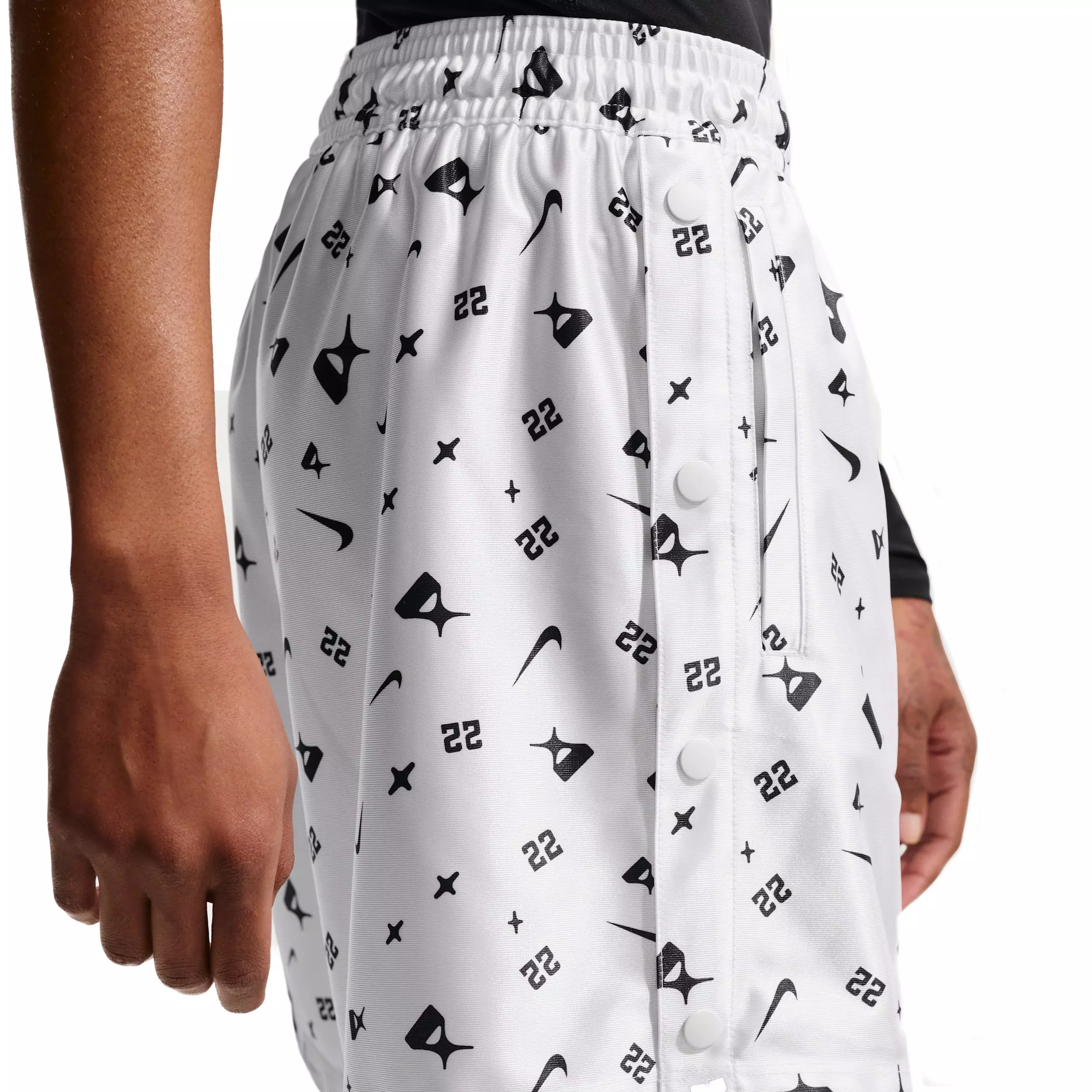 Nike A'ja Wilson "White/Black" Women's Dri-FIT Basketball Short - WHITE/BLACK