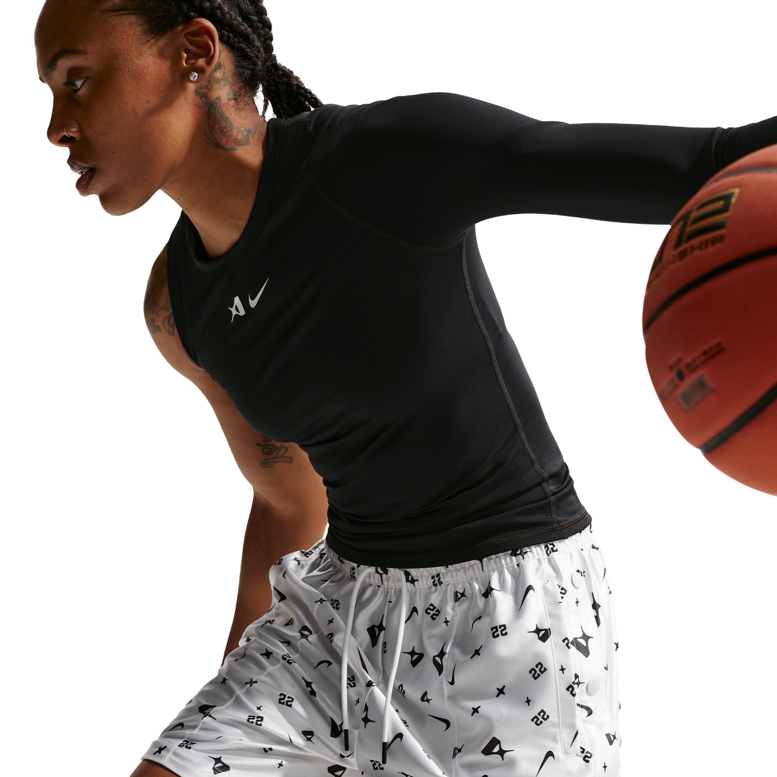 Nike A'ja Wilson "White/Black" Women's Dri-FIT Basketball Short - WHITE/BLACK Thumbnail View 3