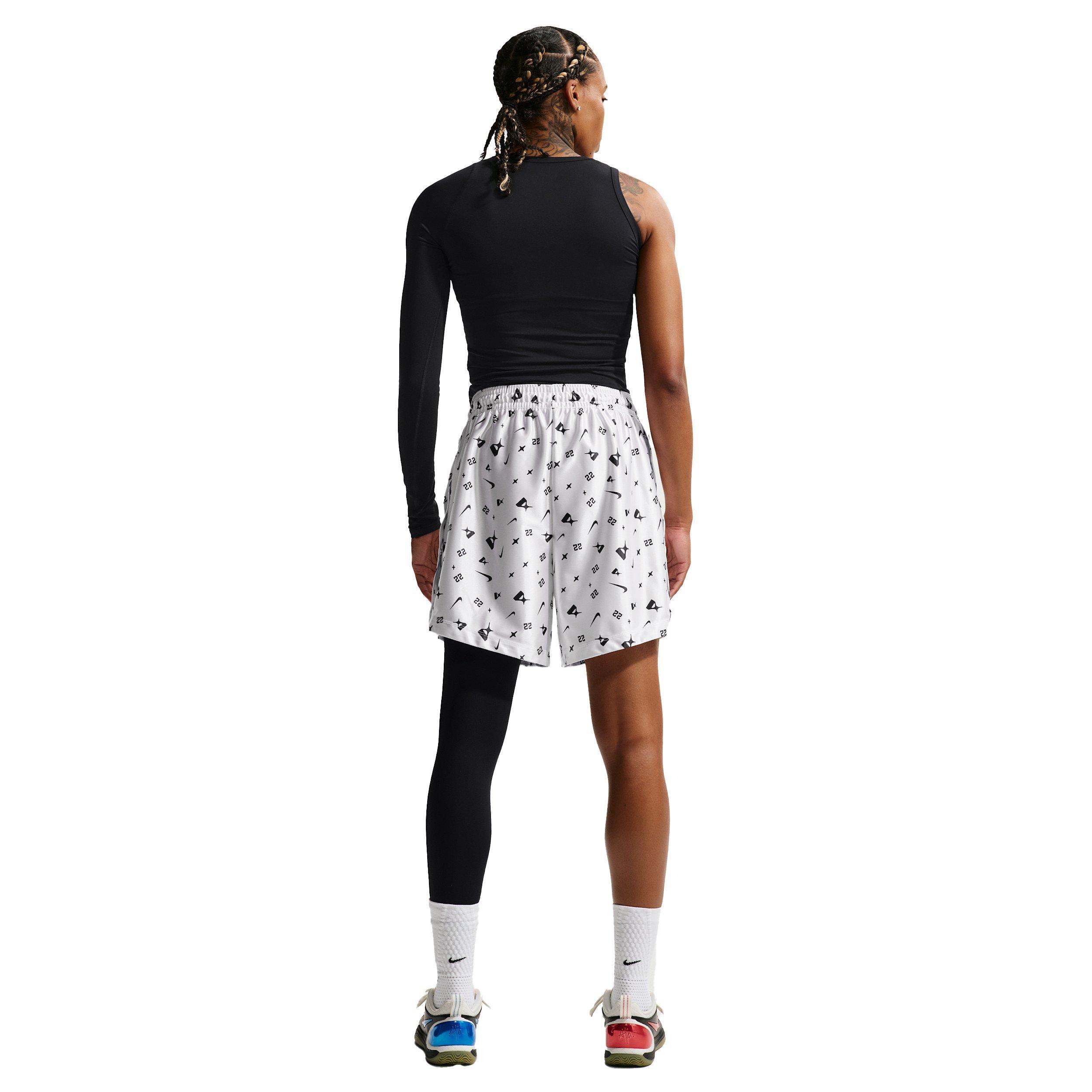 Nike A'ja Wilson "White/Black" Women's Dri-FIT Basketball Short - WHITE/BLACK Thumbnail View 5