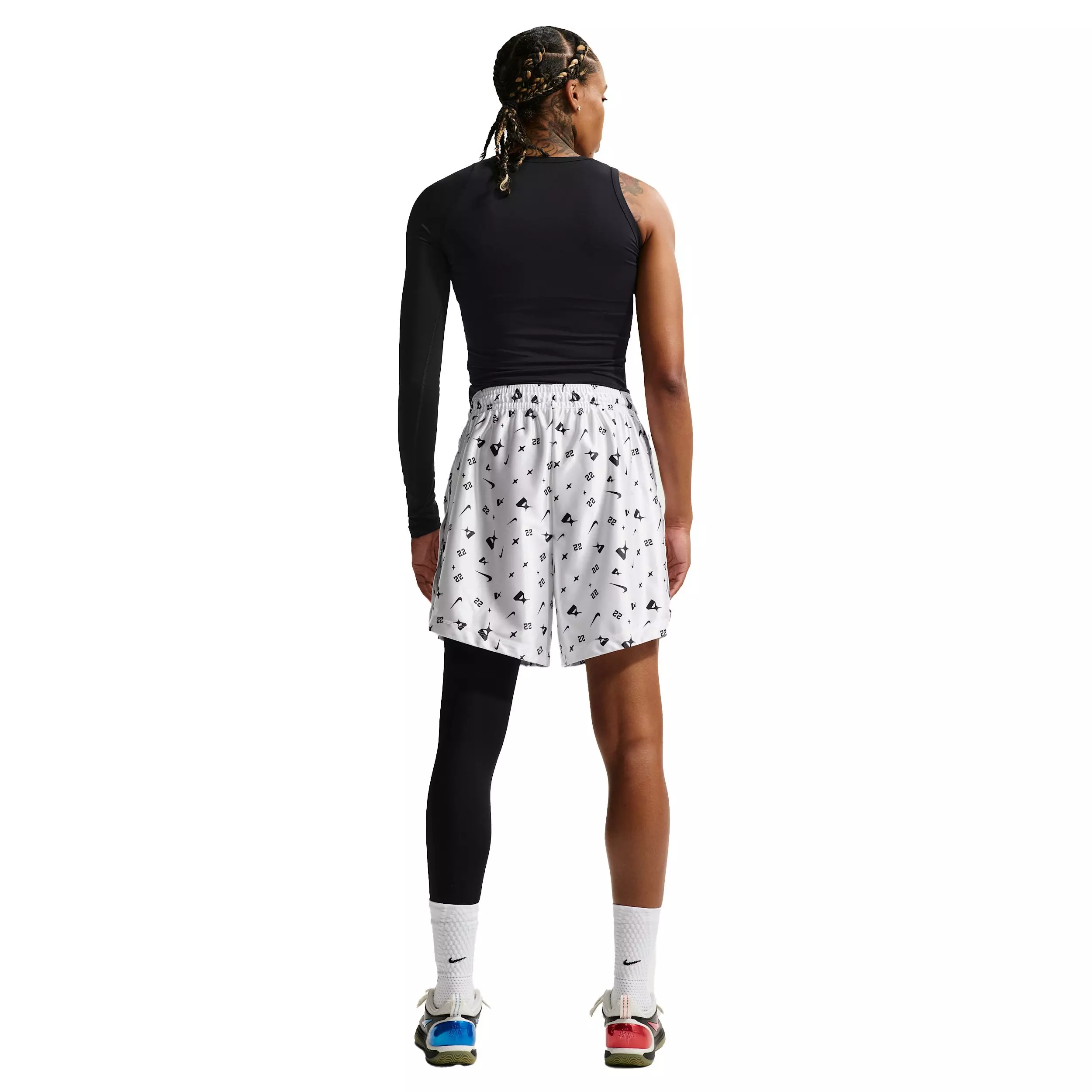 Nike A'ja Wilson "White/Black" Women's Dri-FIT Basketball Short - WHITE/BLACK