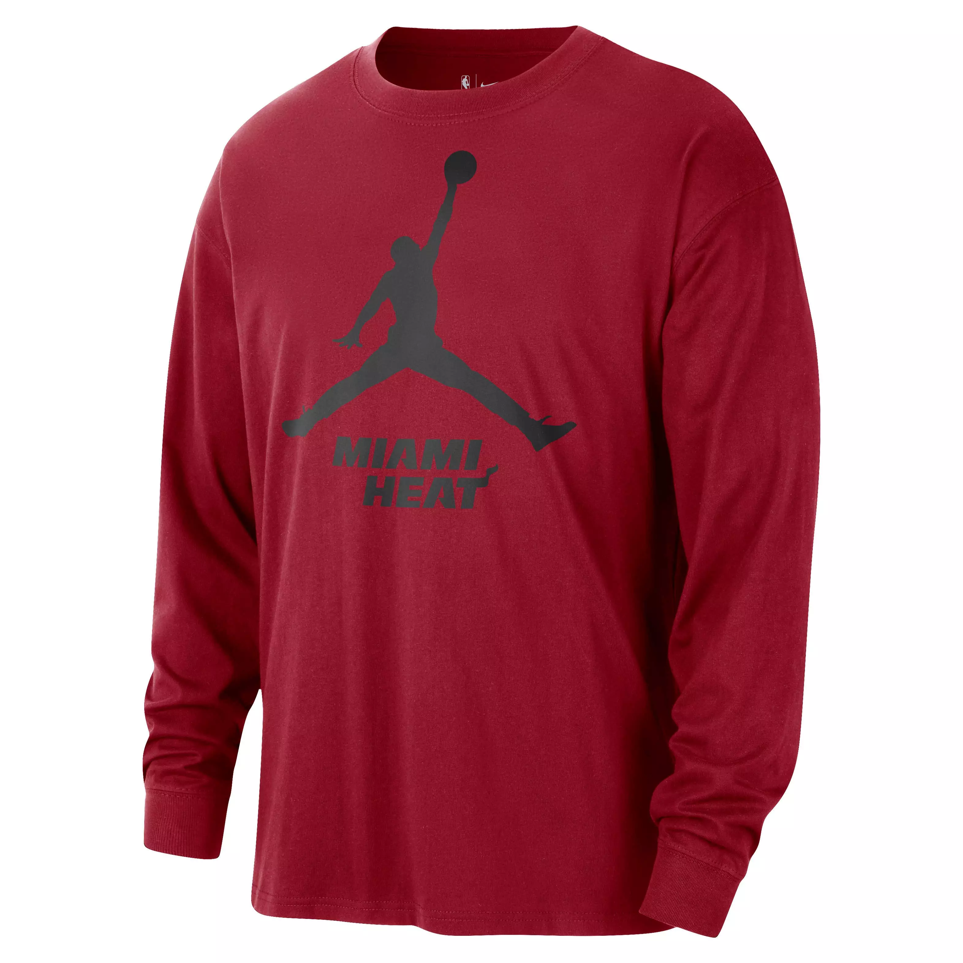 Jordan Men's Miami Heat Essential NBA Long-Sleeve T-Shirt - Red - RED