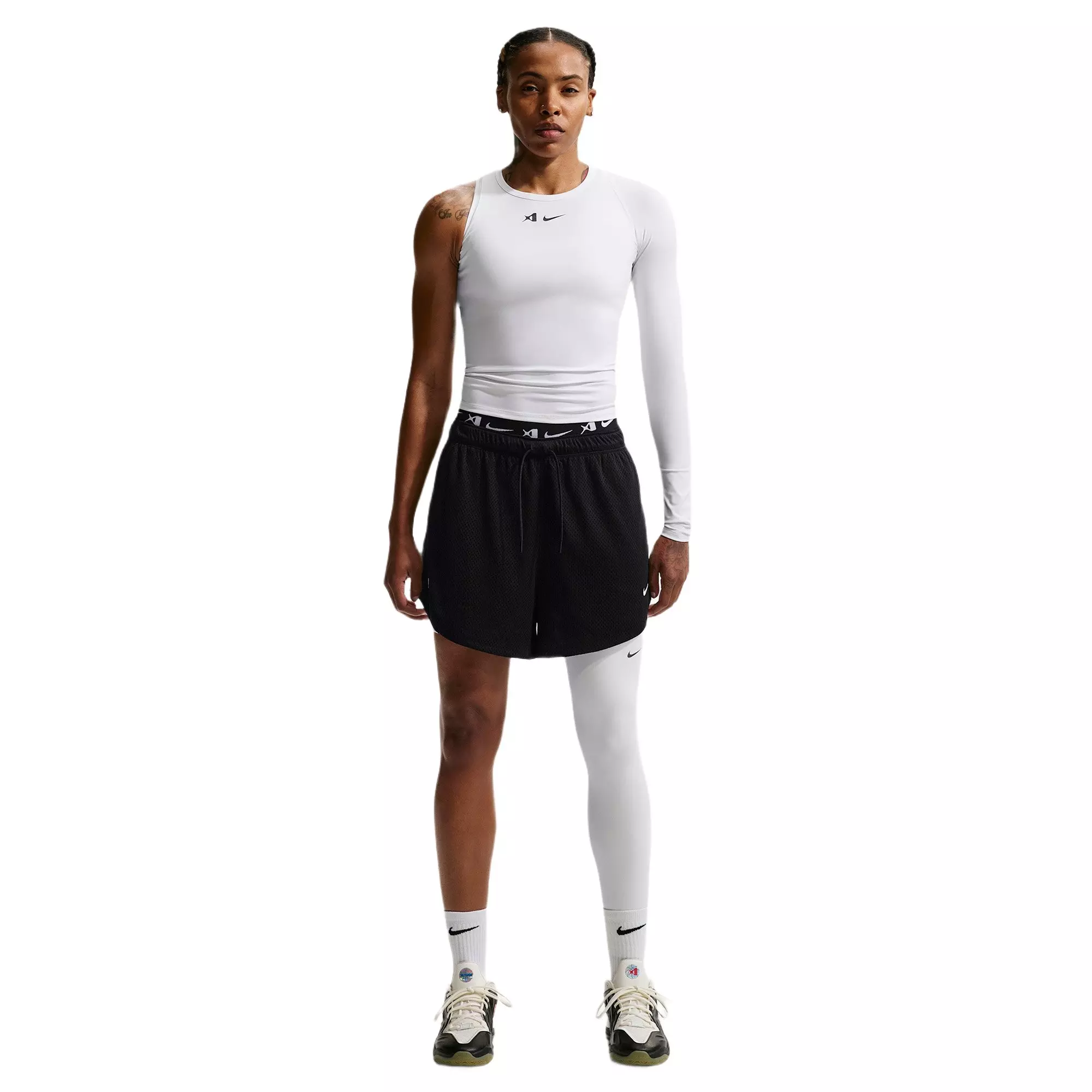 Nike A'ja Wilson "Black/White" Women's Dri-FIT 4" Basketball Short - BLACK/WHITE
