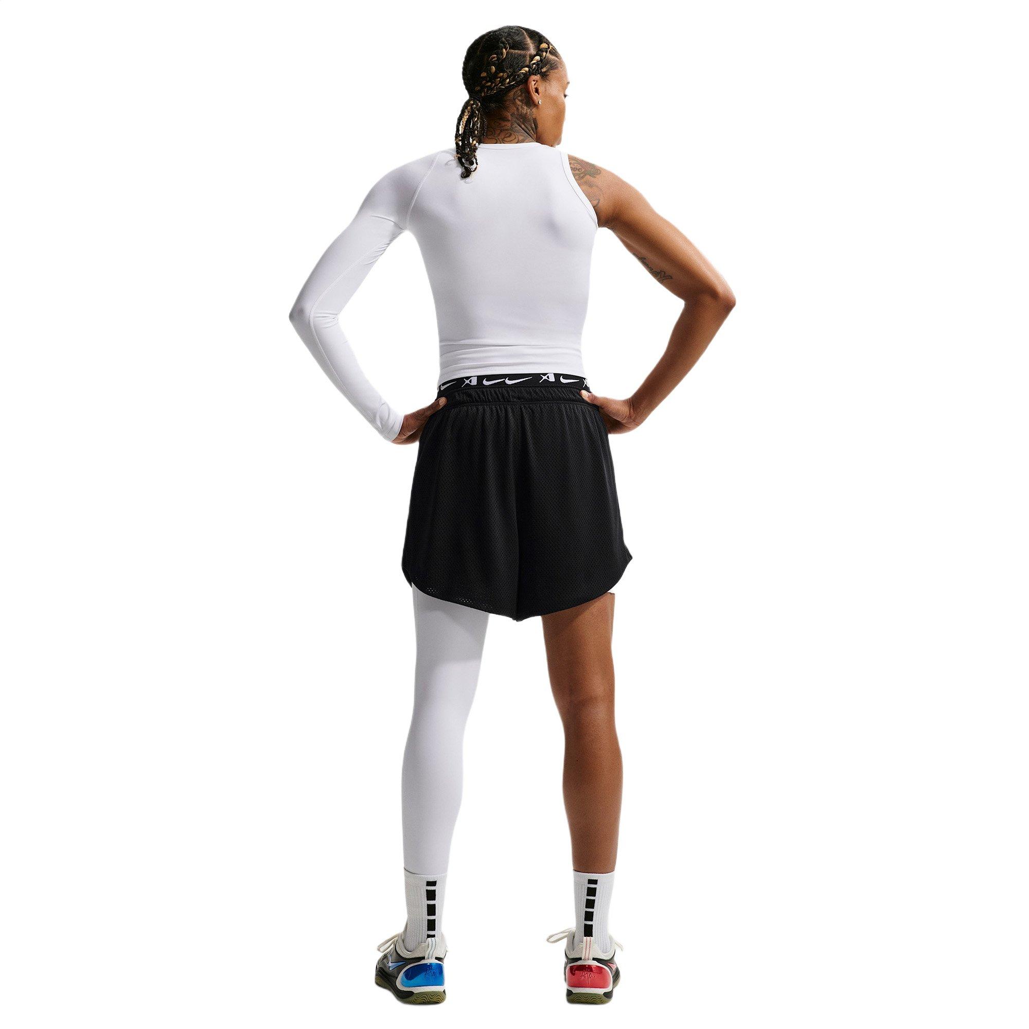 Nike A'ja Wilson "Black/White" Women's Dri-FIT 4" Basketball Short - BLACK/WHITE Thumbnail View 4