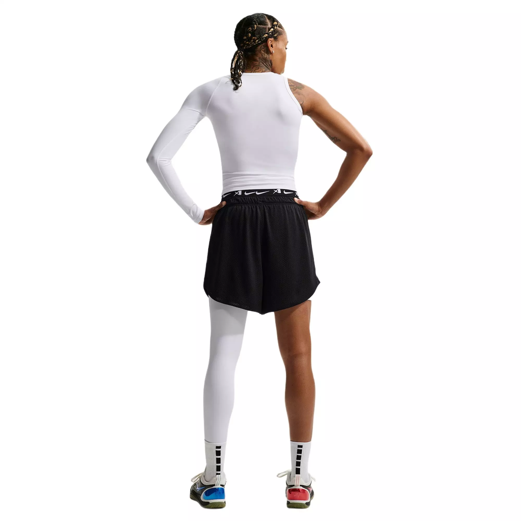 Nike A'ja Wilson "Black/White" Women's Dri-FIT 4" Basketball Short - BLACK/WHITE
