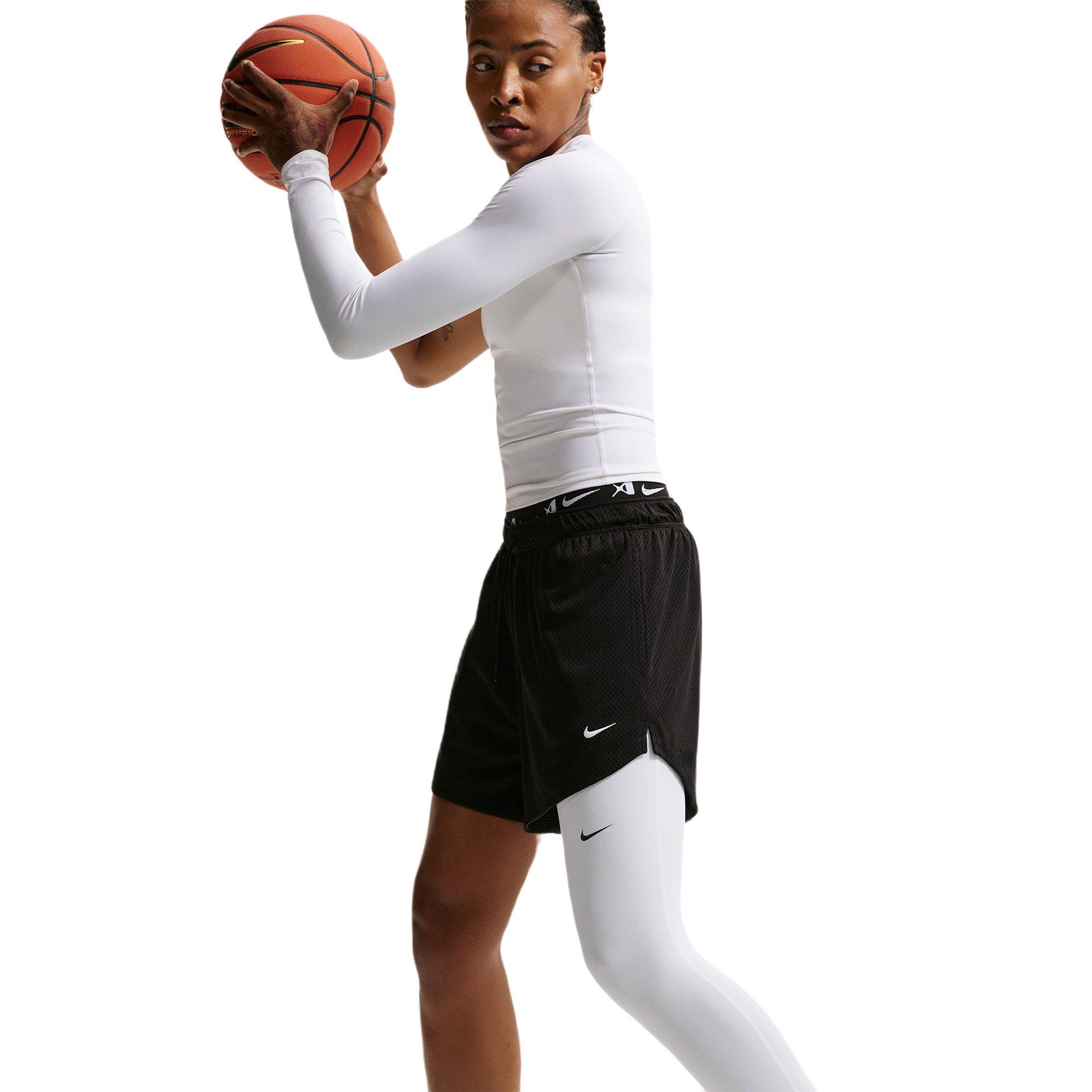 Nike A'ja Wilson "Black/White" Women's Dri-FIT 4" Basketball Short - BLACK/WHITE Thumbnail View 5