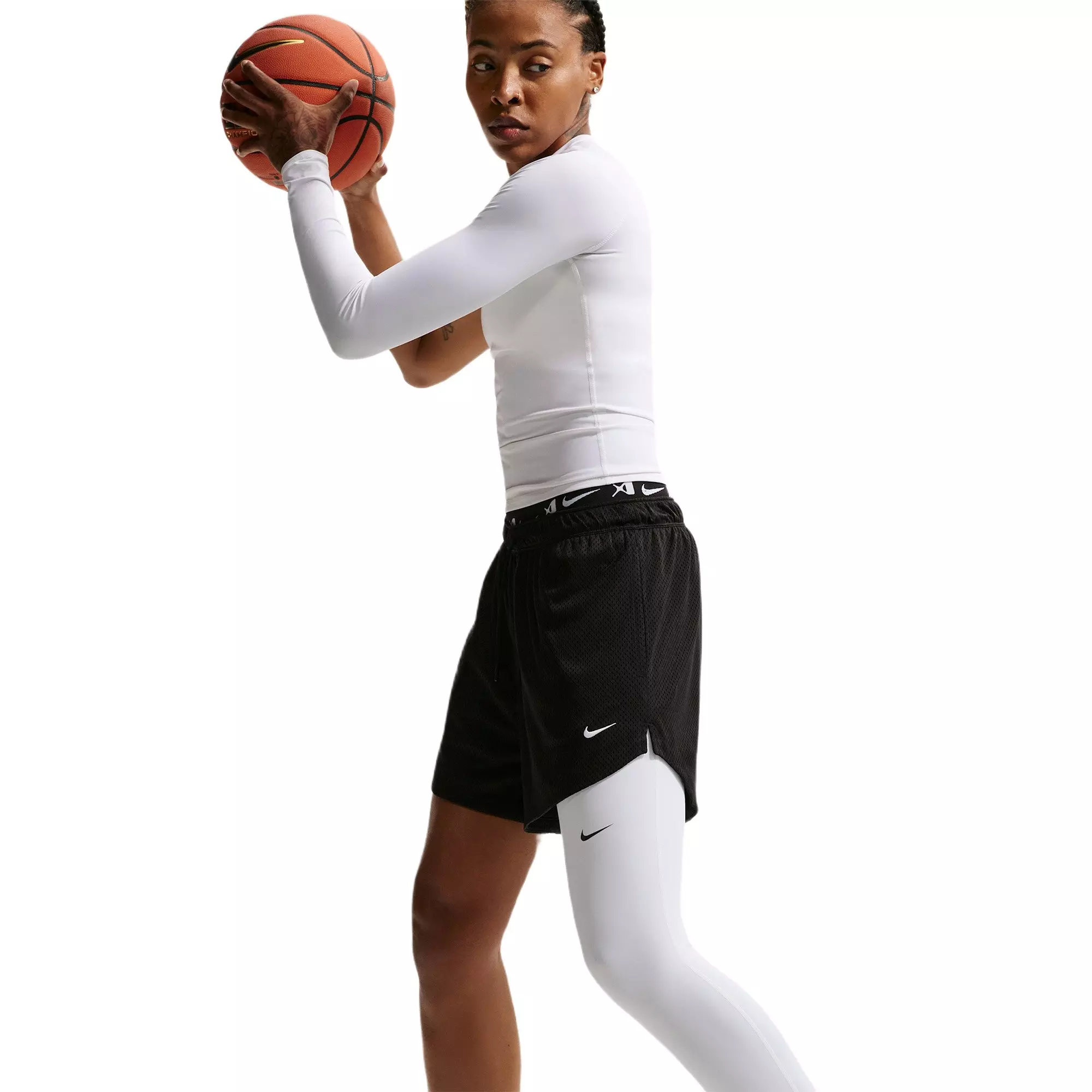 Nike A'ja Wilson "Black/White" Women's Dri-FIT 4" Basketball Short - BLACK/WHITE