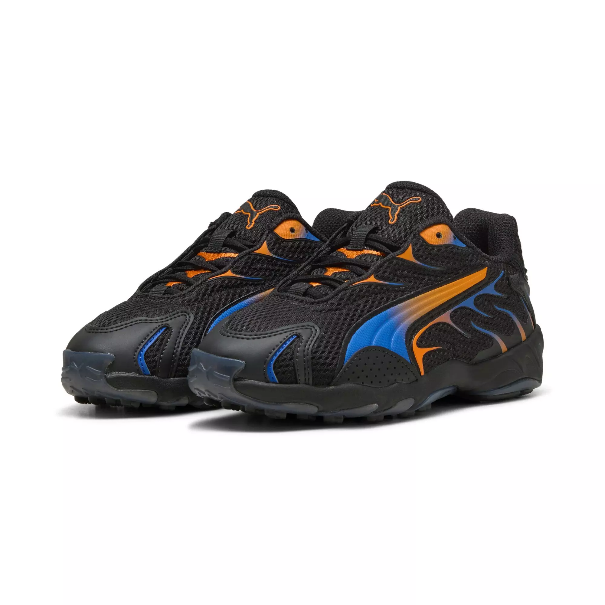 PUMA Inhale "PUMA Black/Orange Glo" Grade School Boys' Shoe - BLACK/ORANGE