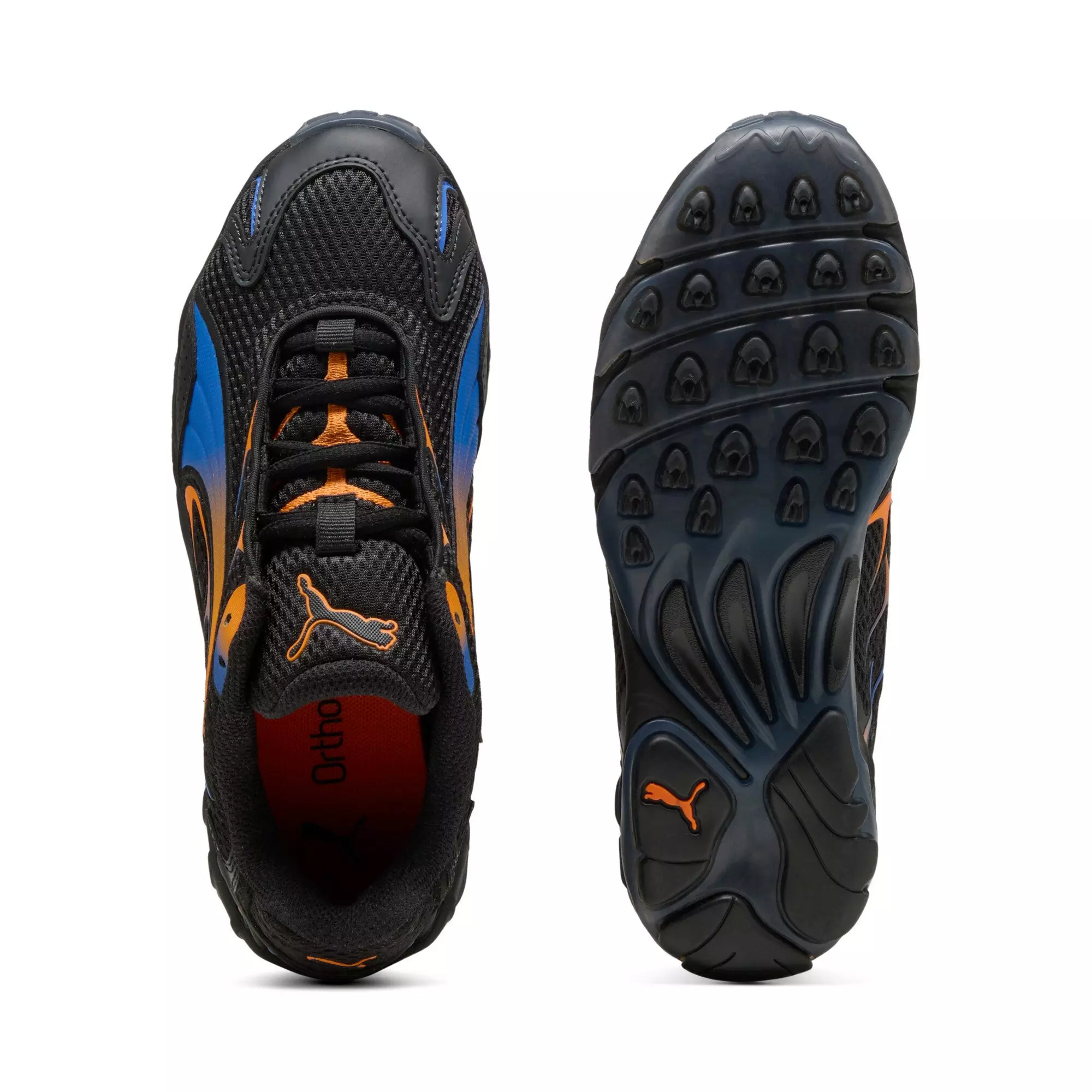 PUMA Inhale "PUMA Black/Orange Glo" Grade School Boys' Shoe - BLACK/ORANGE