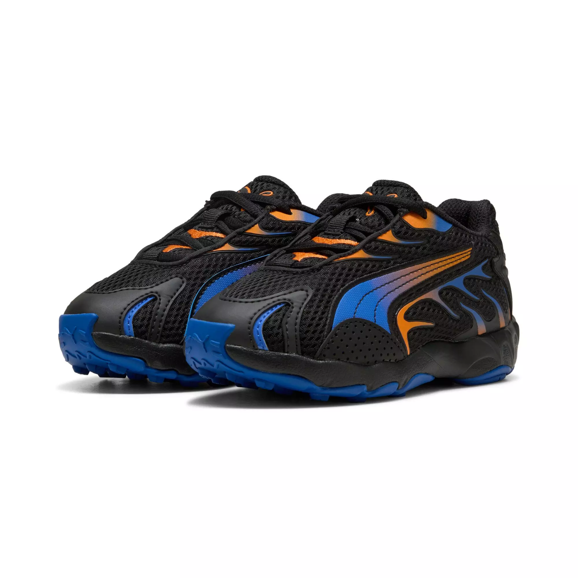 PUMA Inhale "PUMA Black/Orange Glo" Preschool Boys' Shoe - BLACK/ORANGE