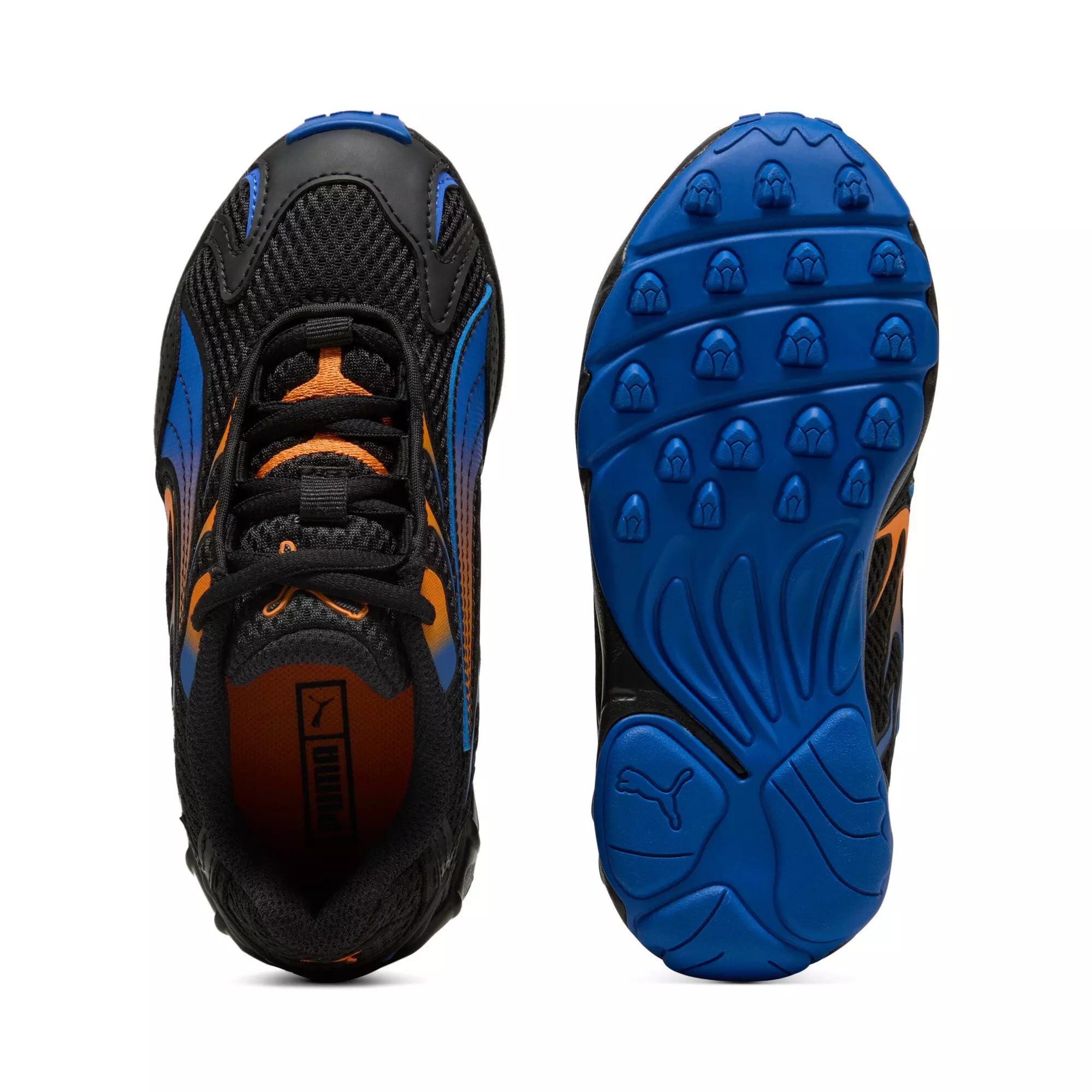 PUMA Inhale "PUMA Black/Orange Glo" Preschool Boys' Shoe - BLACK/ORANGE