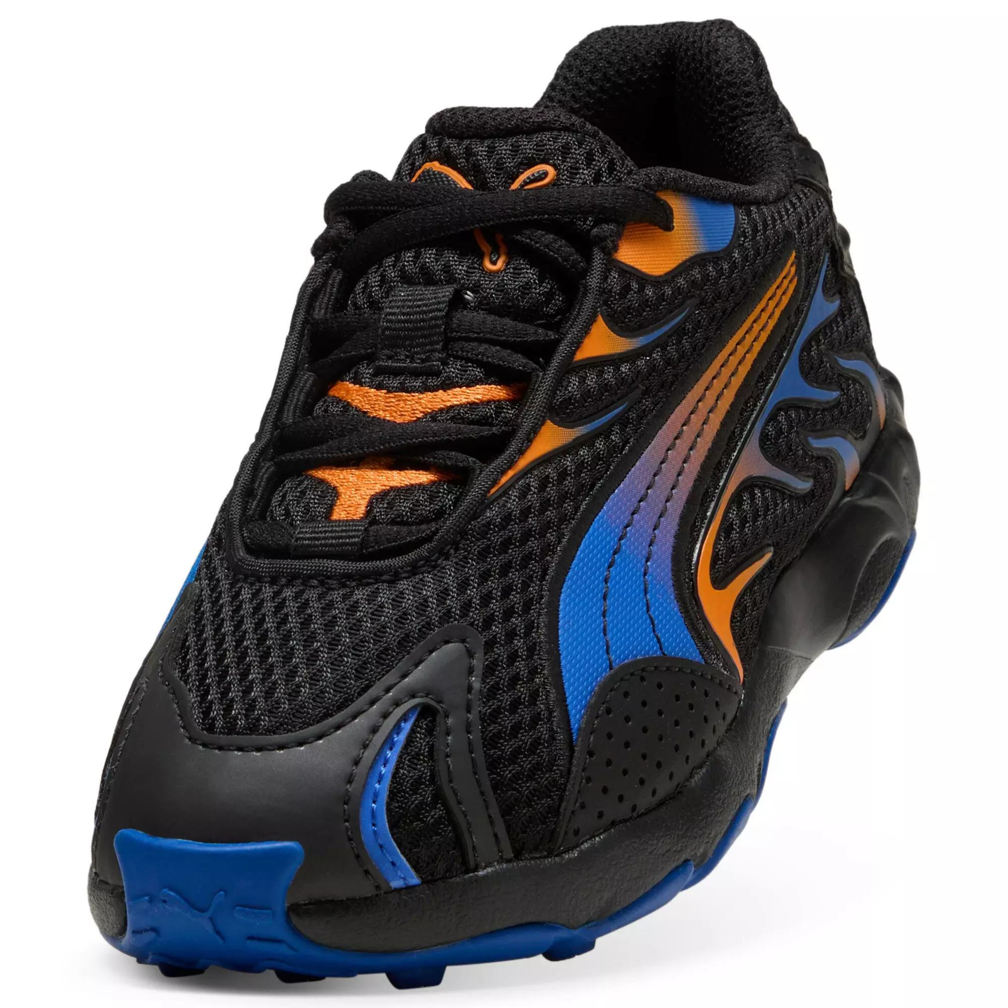 PUMA Inhale "PUMA Black/Orange Glo" Preschool Boys' Shoe - BLACK/ORANGE