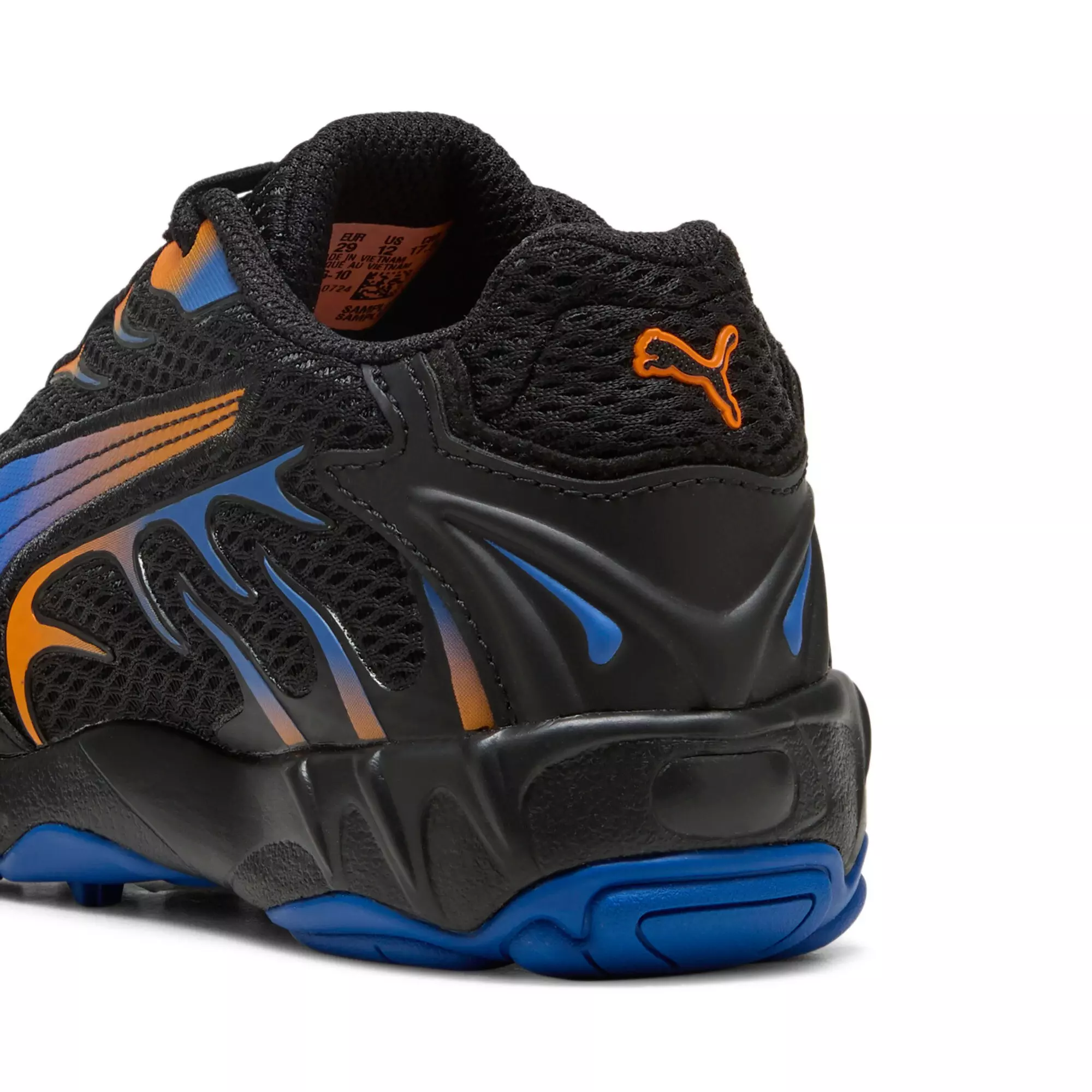 PUMA Inhale "PUMA Black/Orange Glo" Preschool Boys' Shoe - BLACK/ORANGE