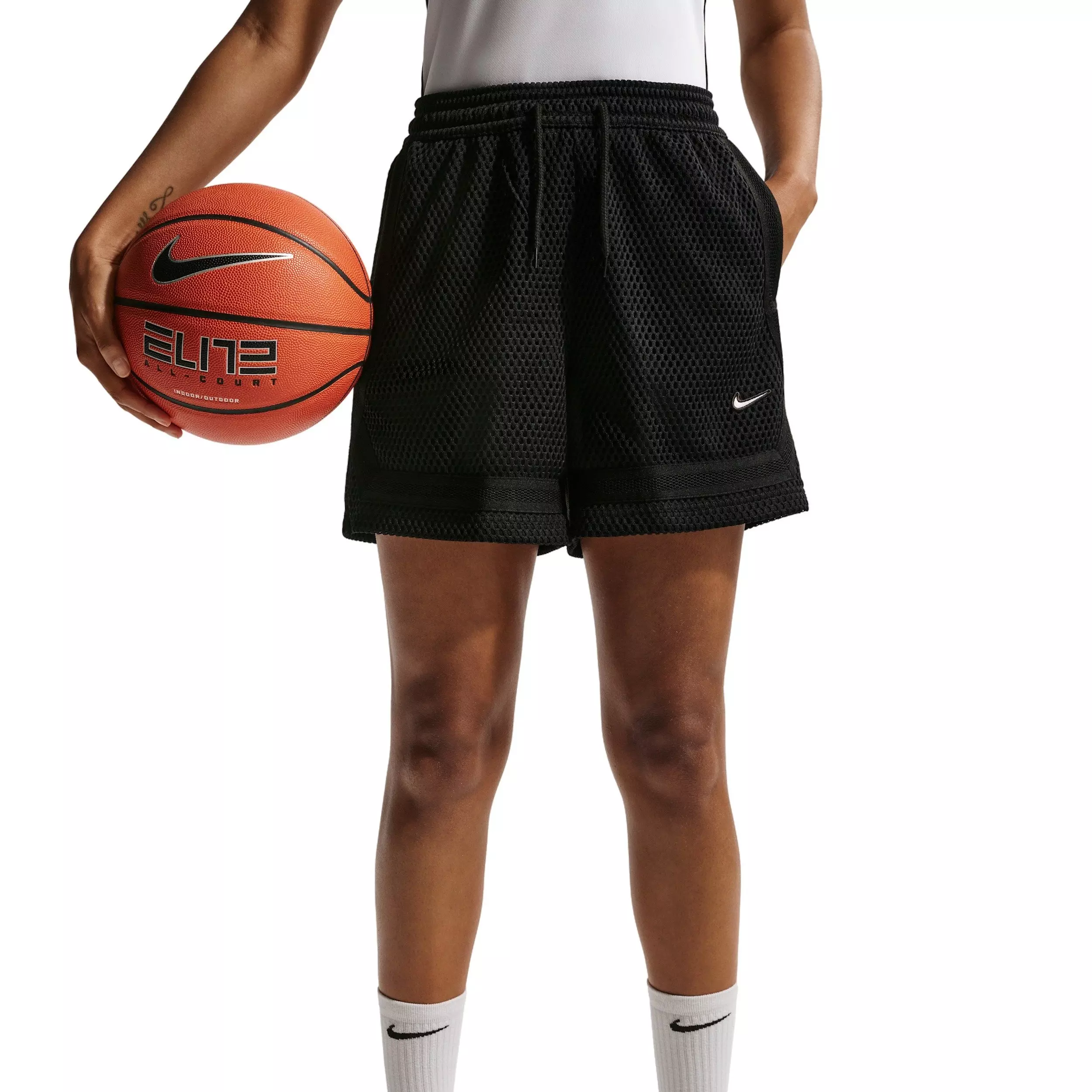 Nike Women's Crossover Dri-FIT 5" Basketball Shorts - BLACK/WHITE
