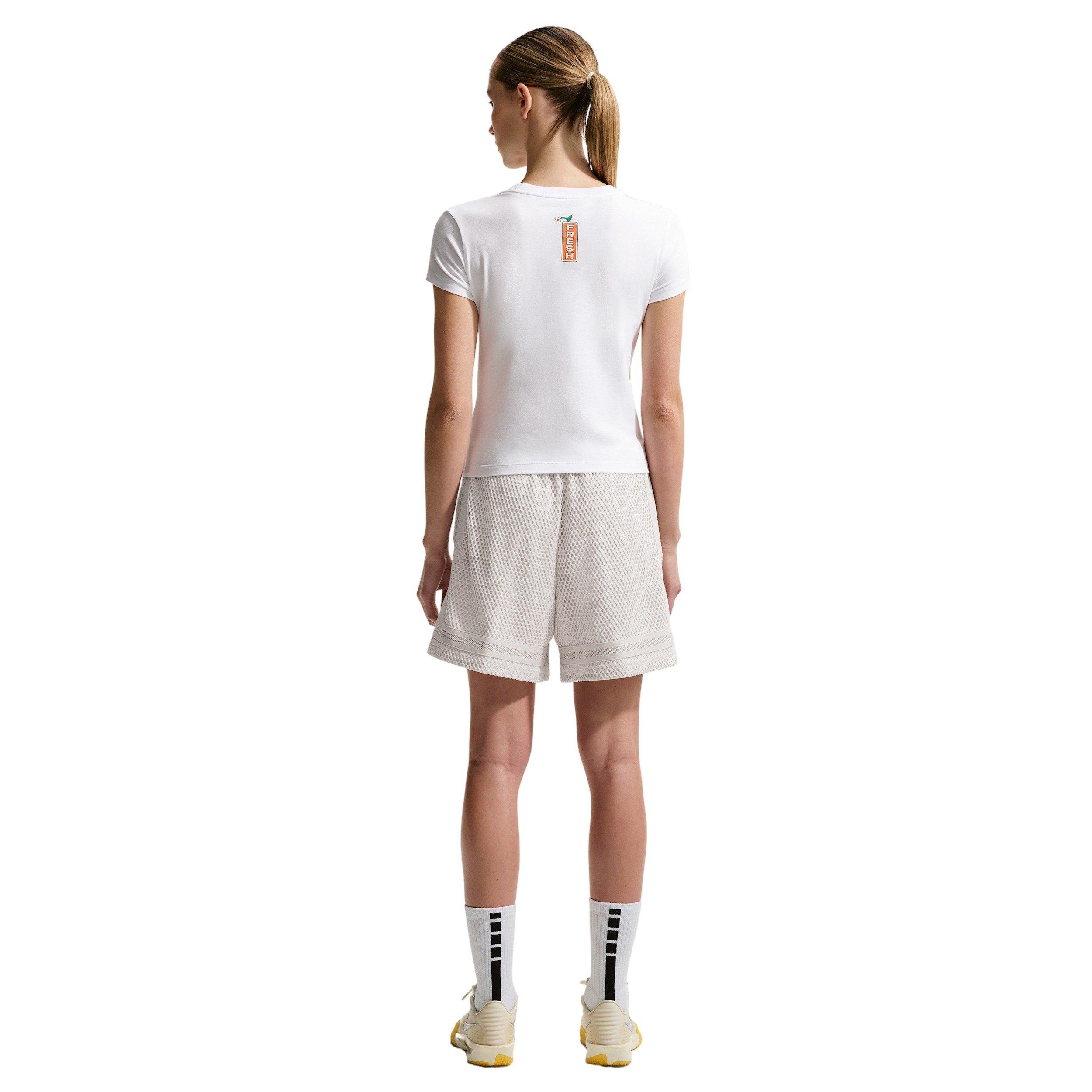 Nike Women's Crossover Dri-FIT 5" Basketball Shorts - BONE/WHITE Thumbnail View 2