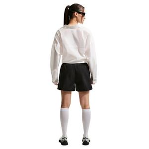 Nike Women's Sportswear Chill Poplin Loose Mid-Rise Shorts - Black/White