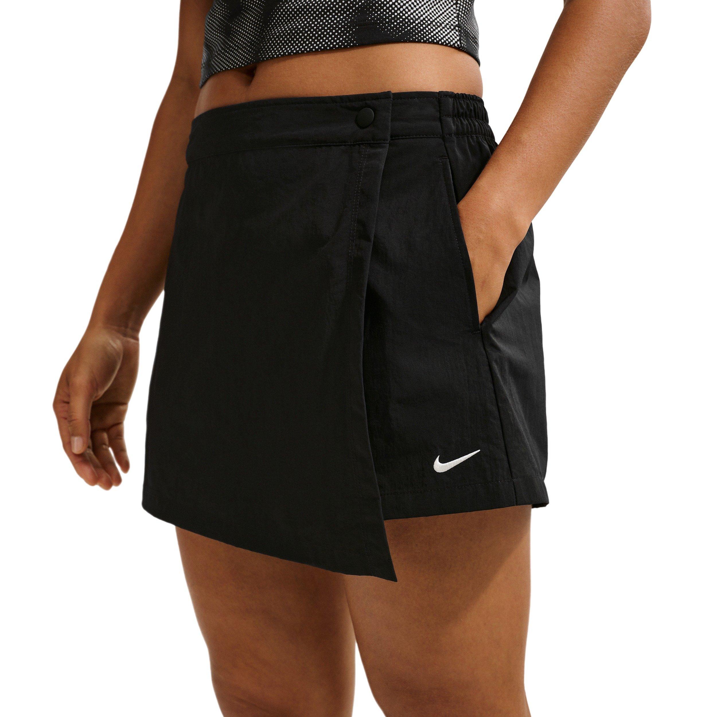 Nike Women's Sportswear Mid-Rise Skort - BLACK/OFF-WHITE Thumbnail View 1