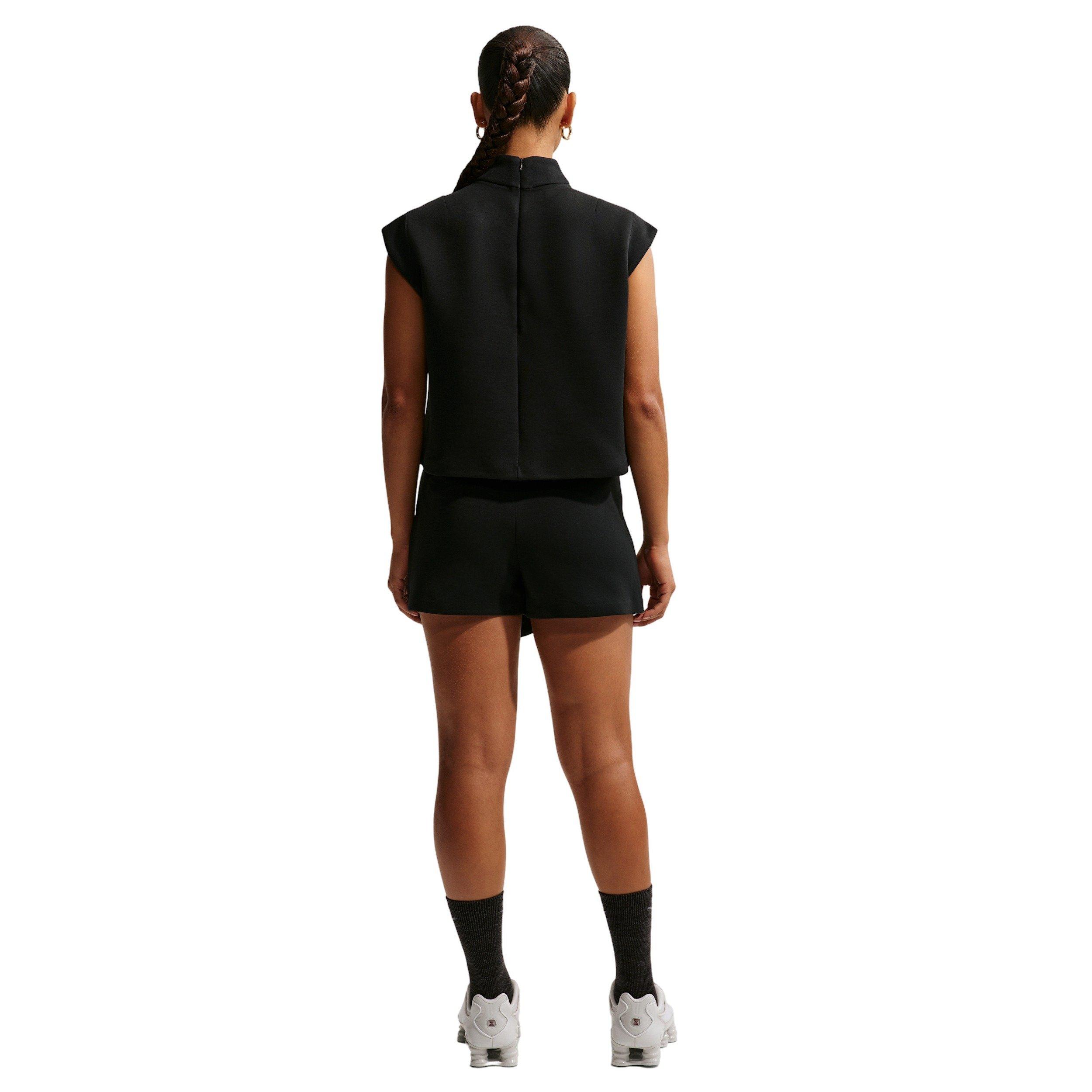 Nike Women's Sportswear Tech Fleece Mid-Rise Skort - BLACK Thumbnail View 2